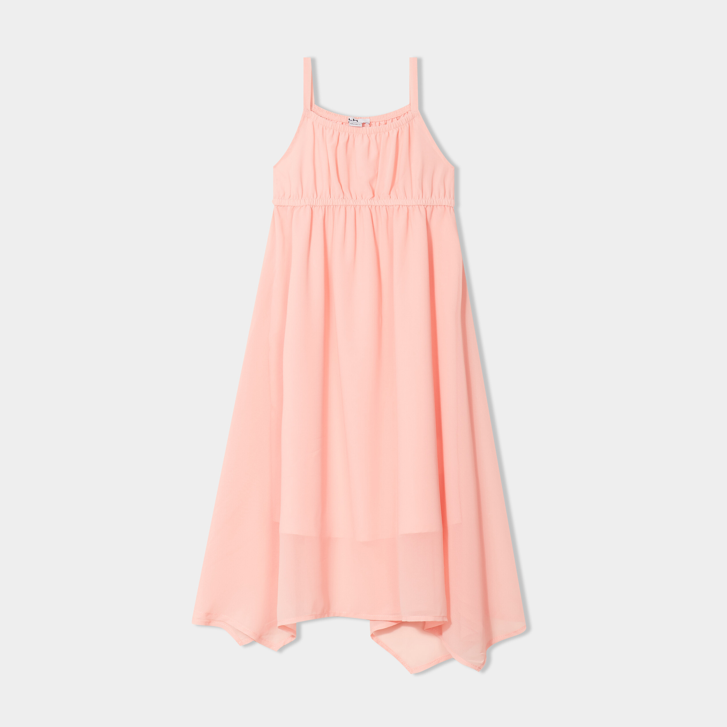 robe midi fluide a bretelles rose clair fille Robe midi fluide à bretelles rose clair fille