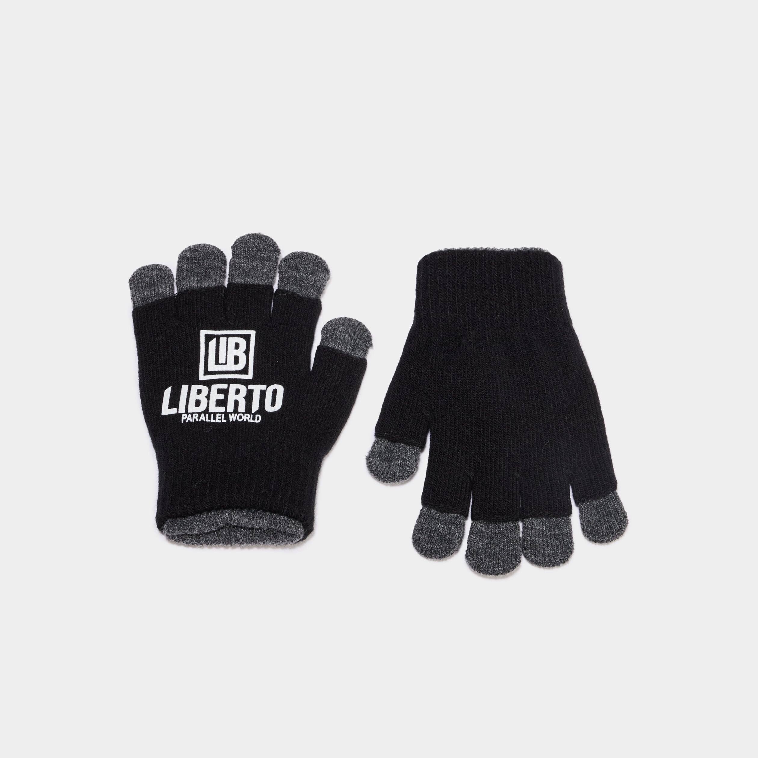 Gants 2-en-1 noir gar&ccedil;on