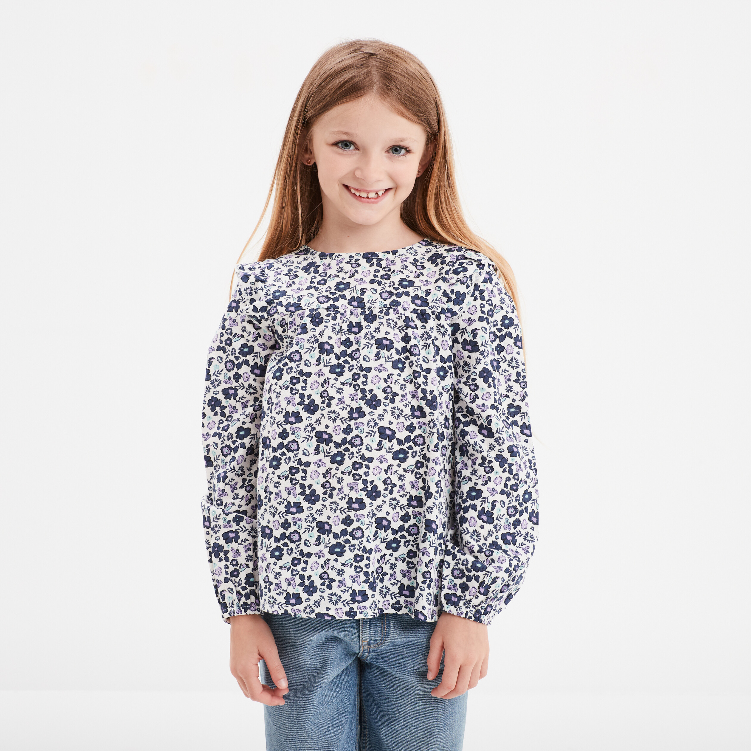 t shirt volants broderie anglaise creeks ecru fille T-shirt volants broderie anglaise Creeks ecru fille