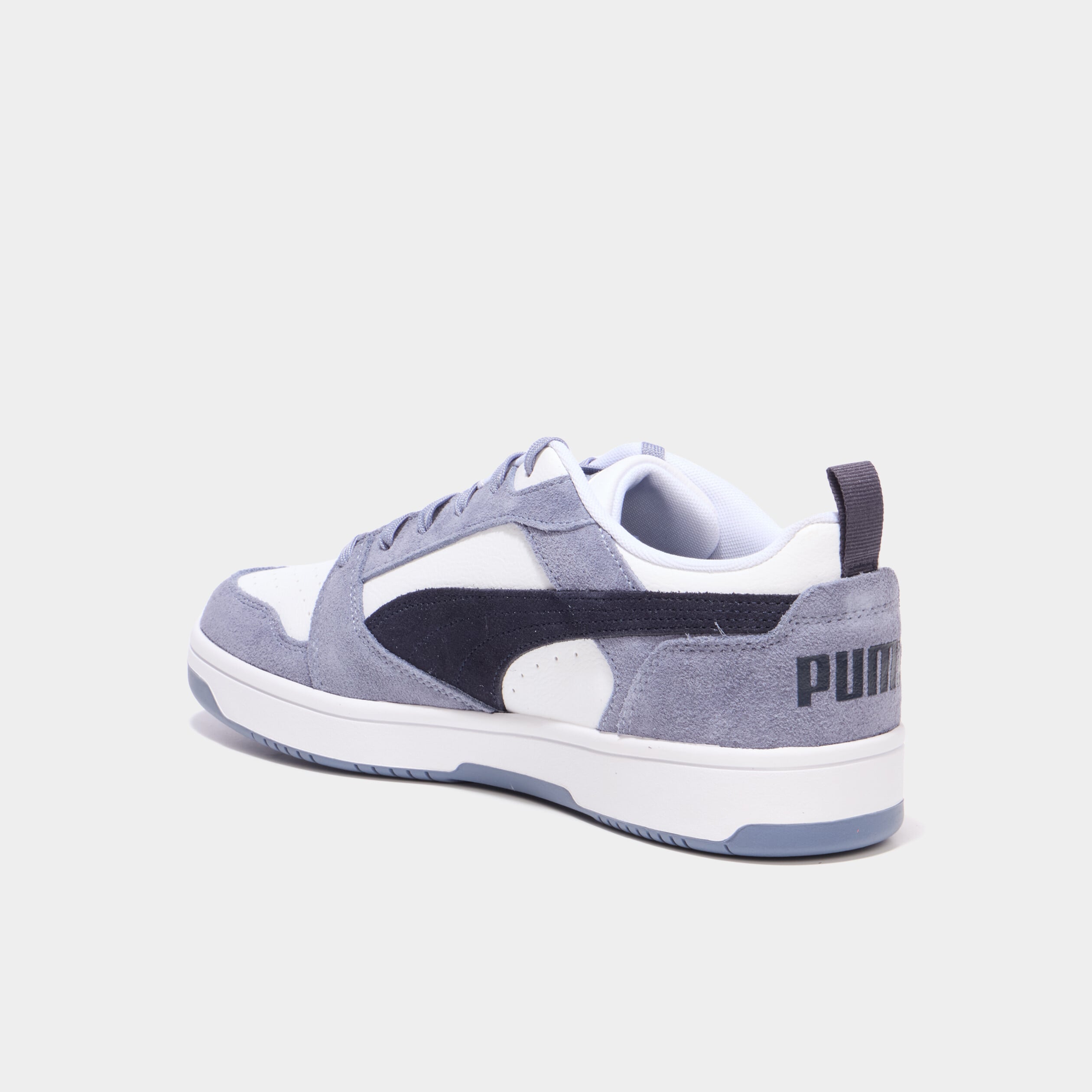 Tennis &agrave; lacets en cuir Puma Rebound V6 bleu lavande homme