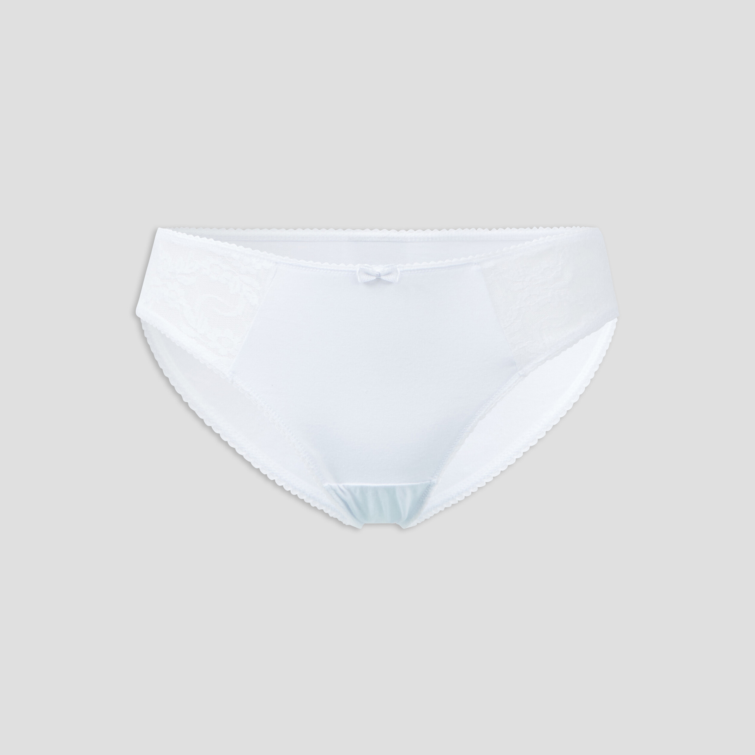 culotte en coton avec dentelle blanc femme Culotte en coton avec dentelle blanc femme
