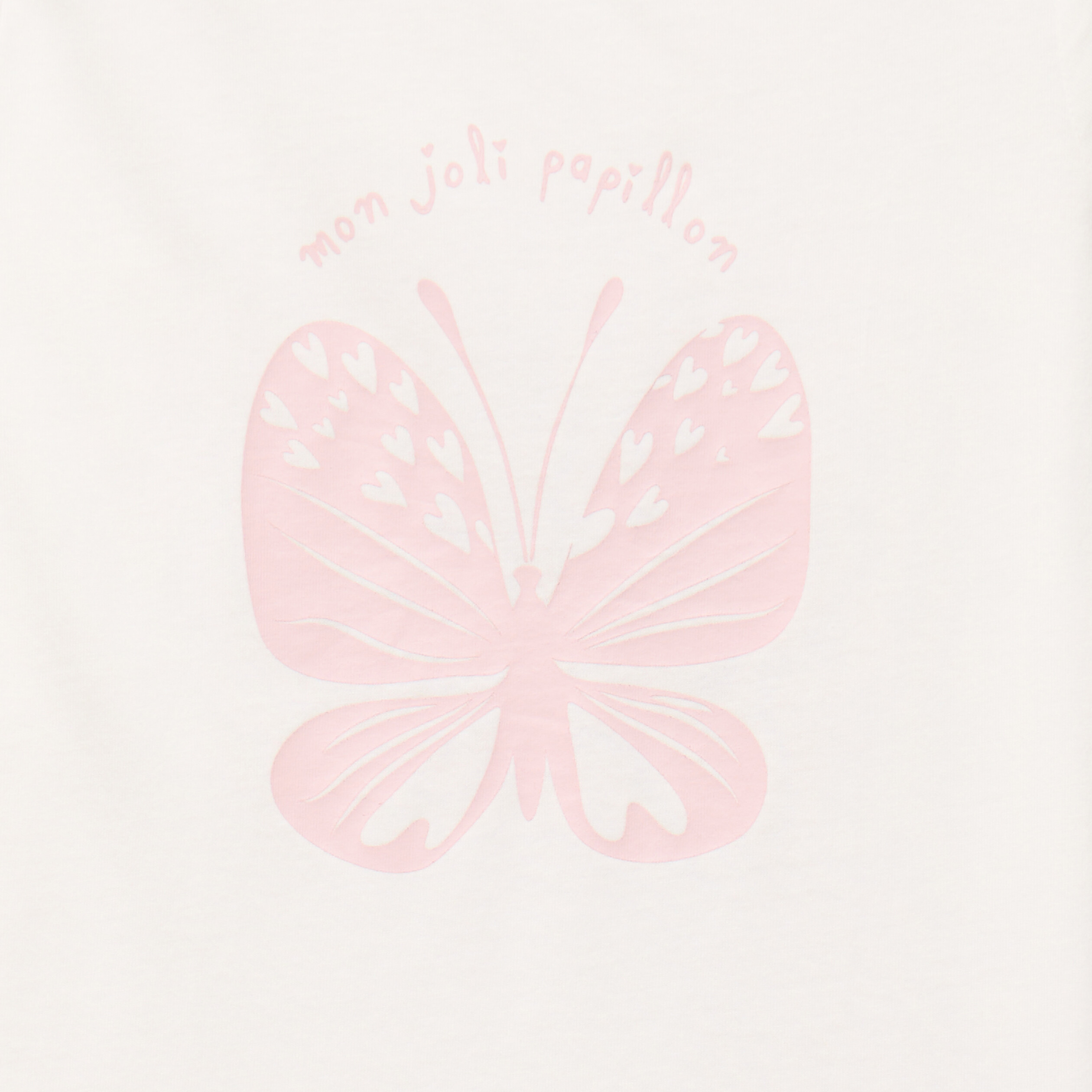 Ensemble pyjama pantalon t-shirt coton blanc fille
