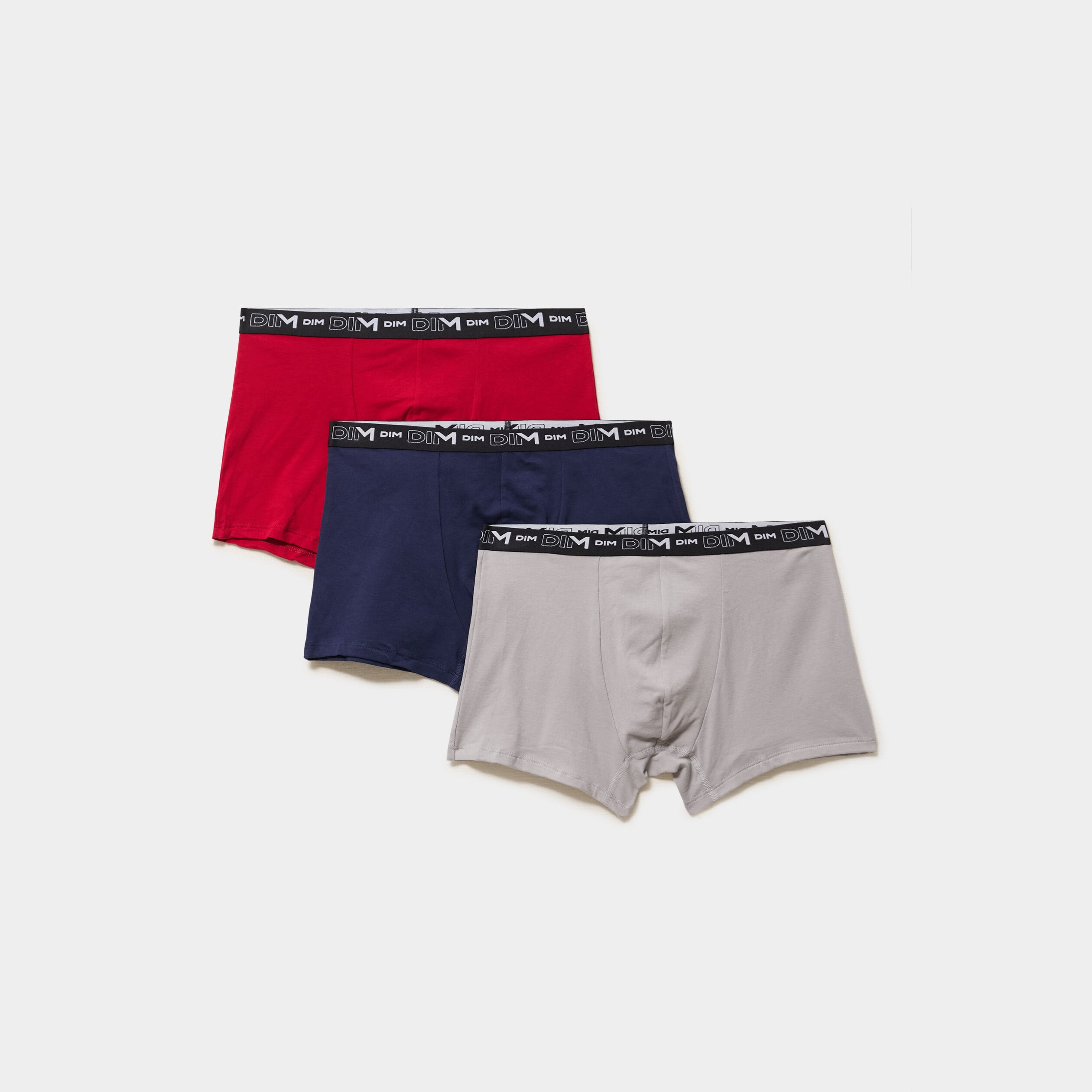 Lot 3 boxers coton stretch DIM bleu p&eacute;trole homme