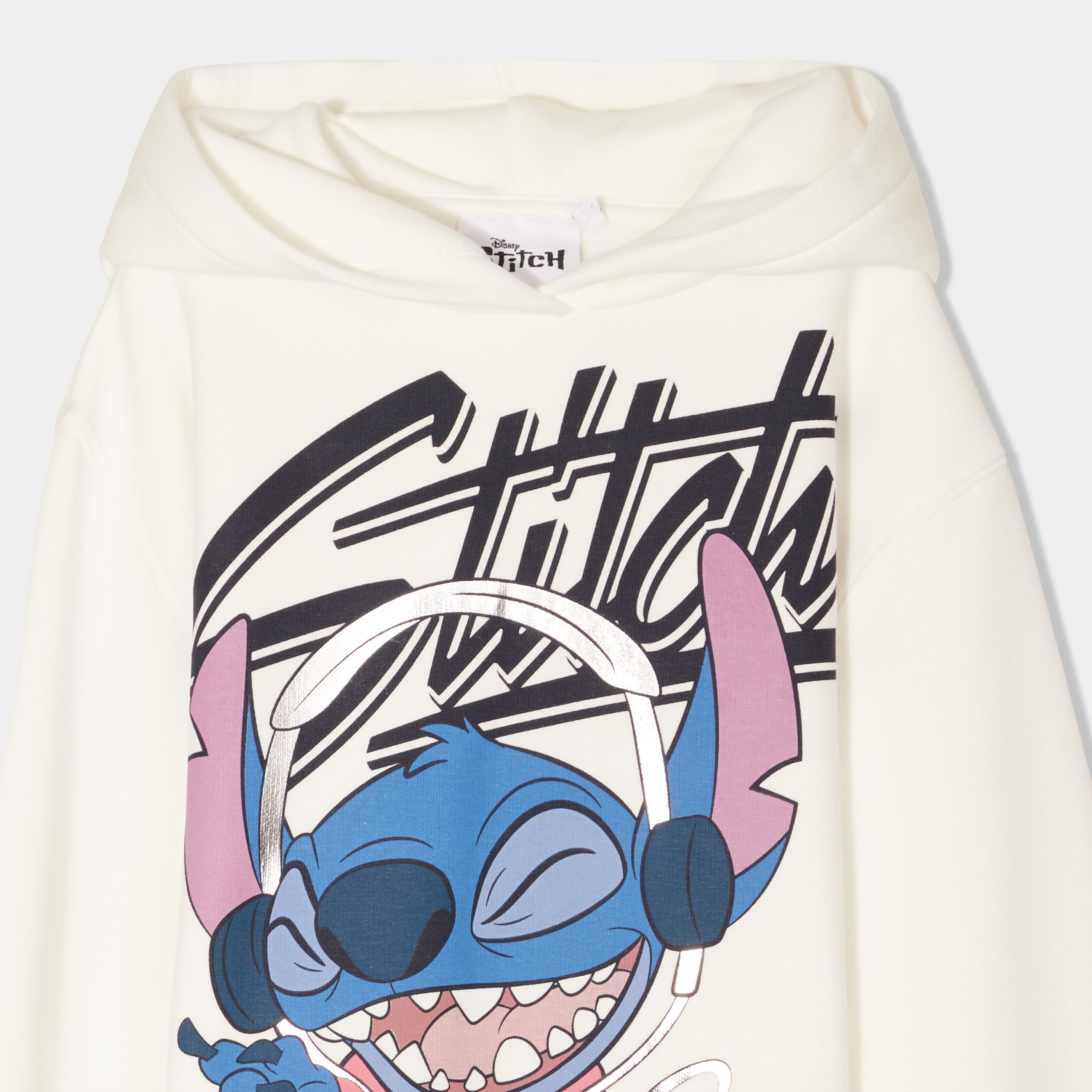sweat a capuche hoodie oversize stitch ivoire fille Sweat à capuche hoodie oversize Stitch ivoire fille