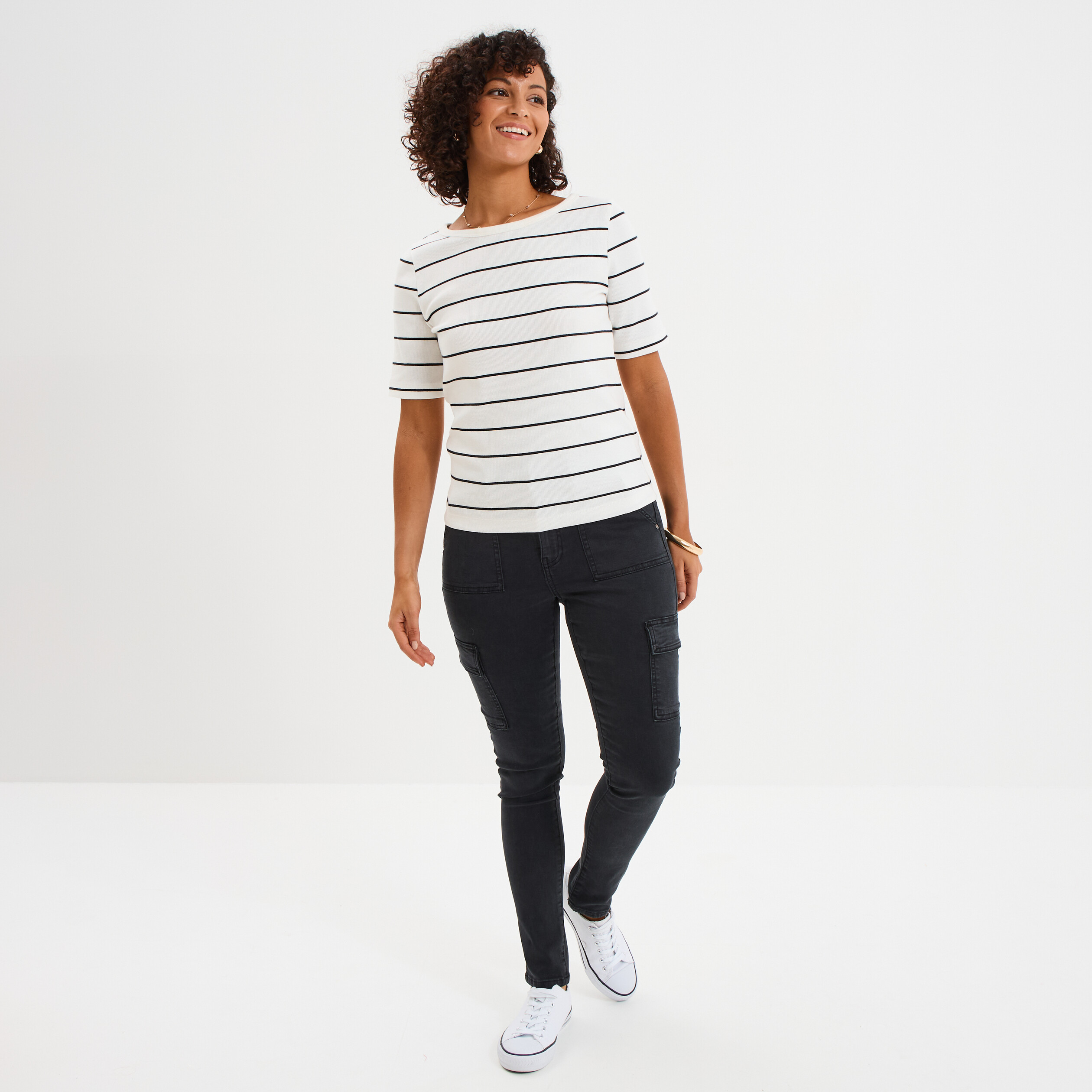 pantalon cargo skinny 78eme liberto noir femme Pantalon cargo skinny 7/8ème Liberto noir femme