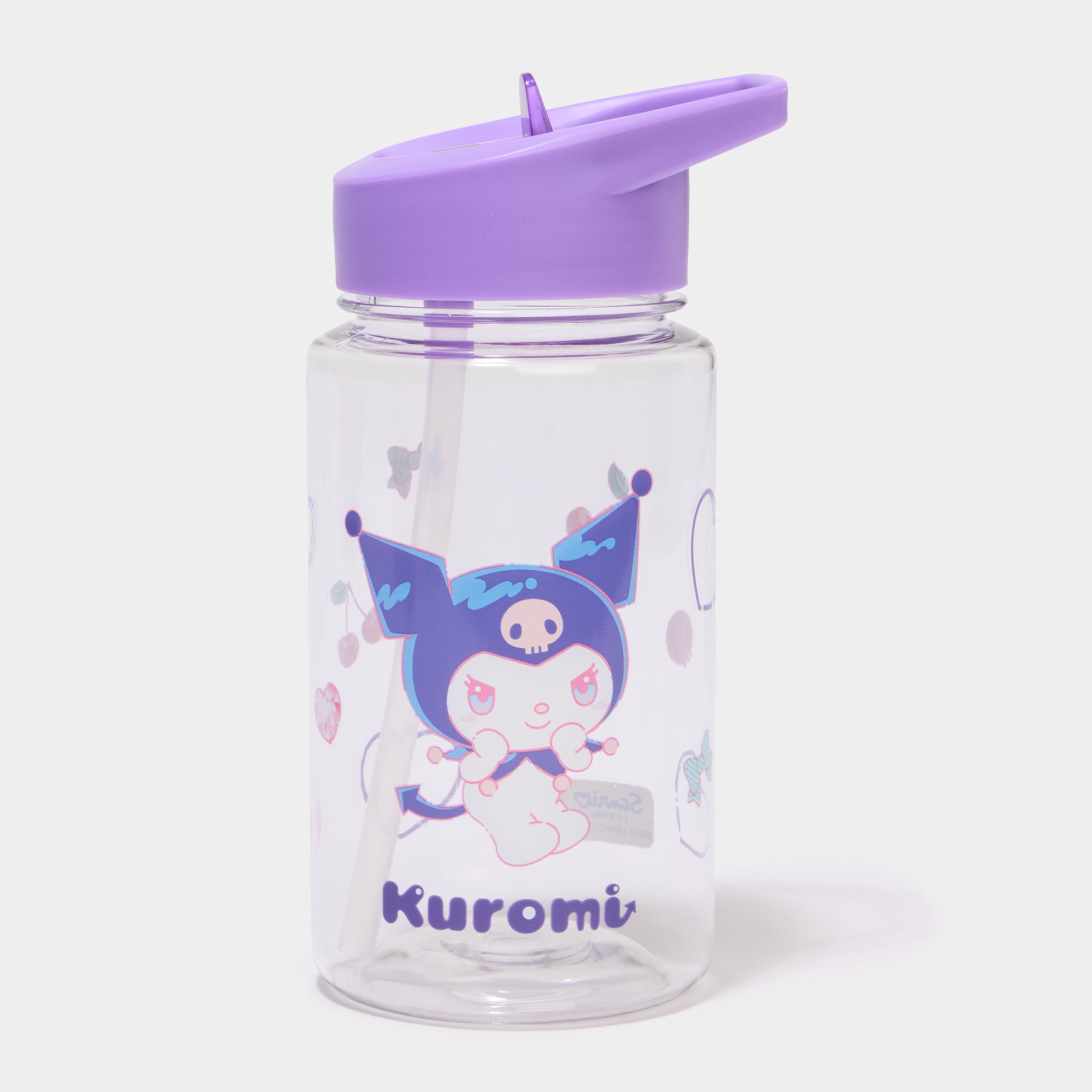 Gourde avec paille Kuromi parme mixte