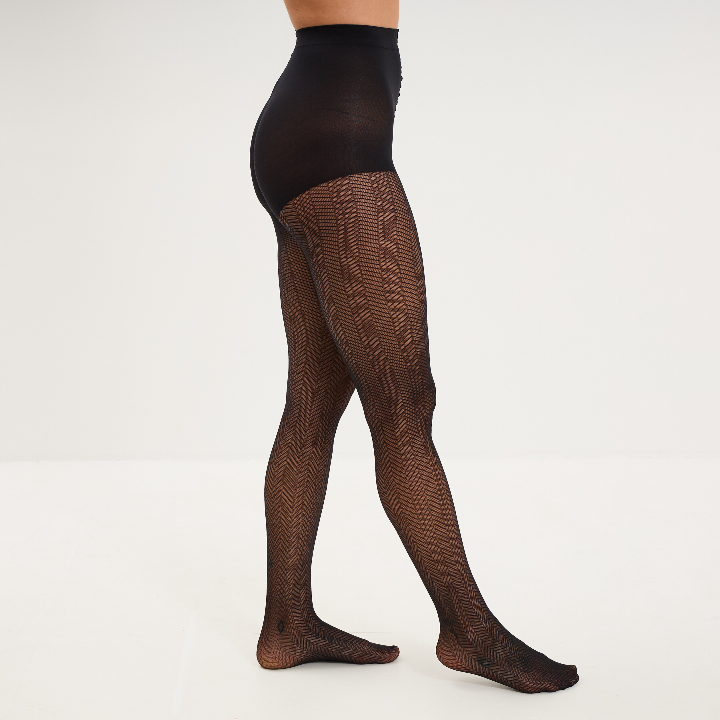 Collants semi-transparents 30D noir femme