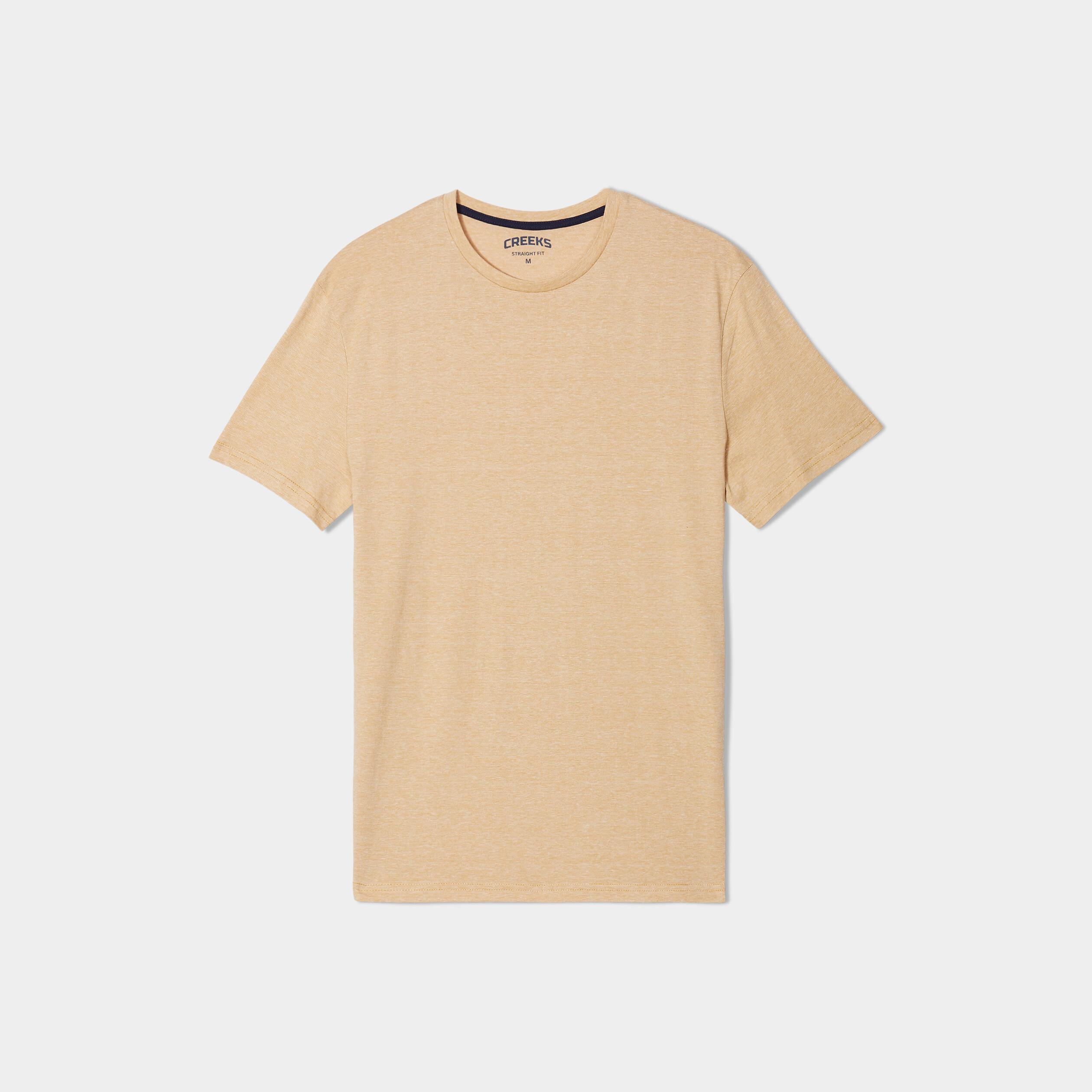 t shirt col rond manches courtes creeks jaune moutarde homme T-shirt col rond manches courtes Creeks jaune moutarde homme