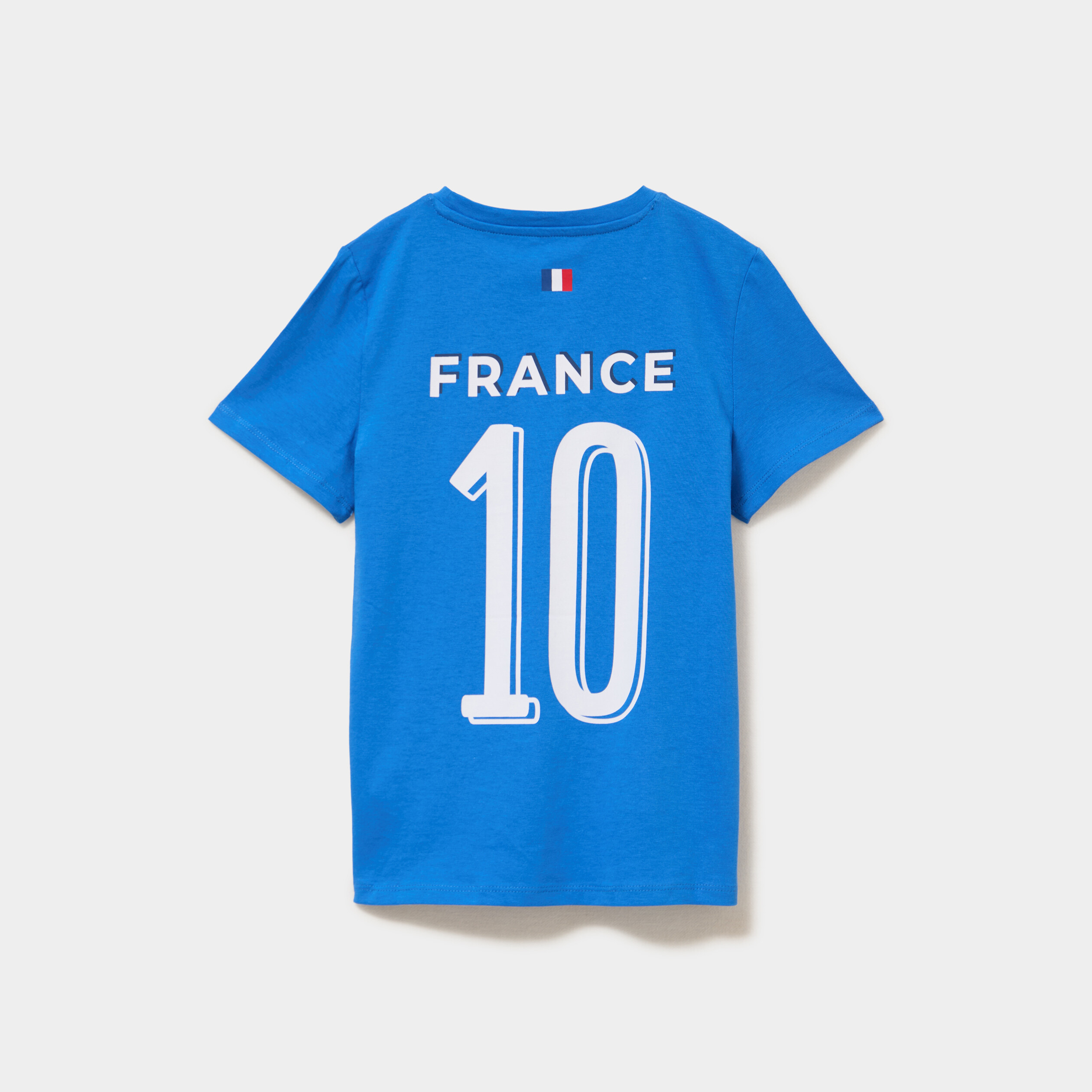 T-shirt maillot de football France bleu electrique mixte