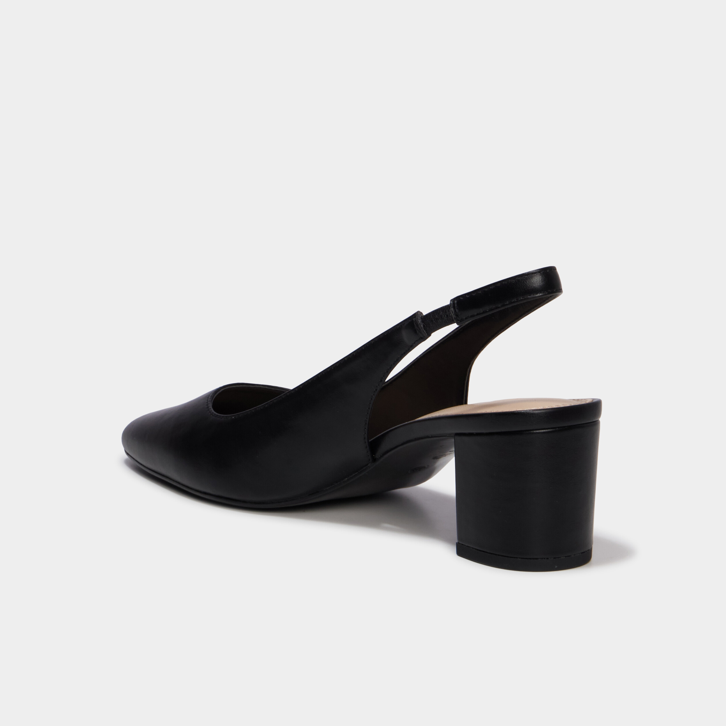Escarpin slingback talon bloc femme noir femme