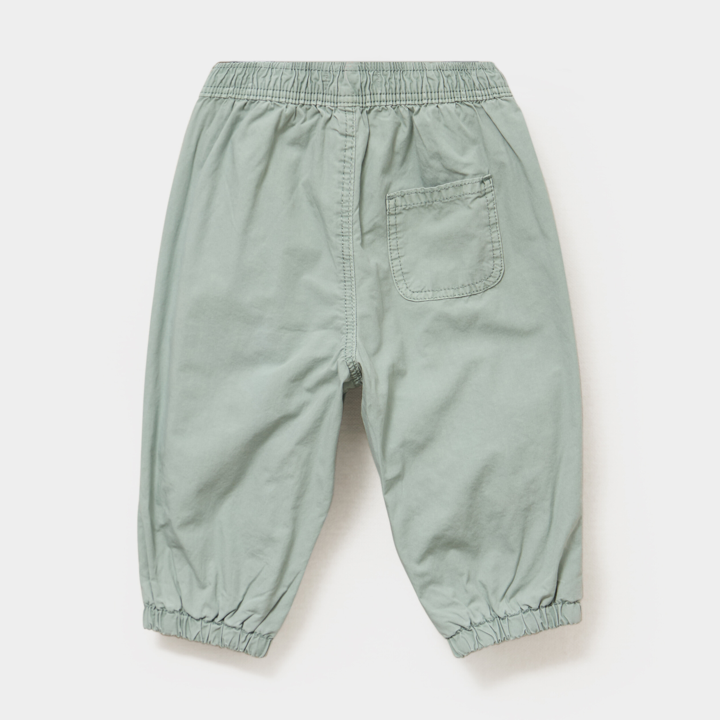 Pantalon jogger doublage coton vert pastel b&eacute;b&eacute; fille