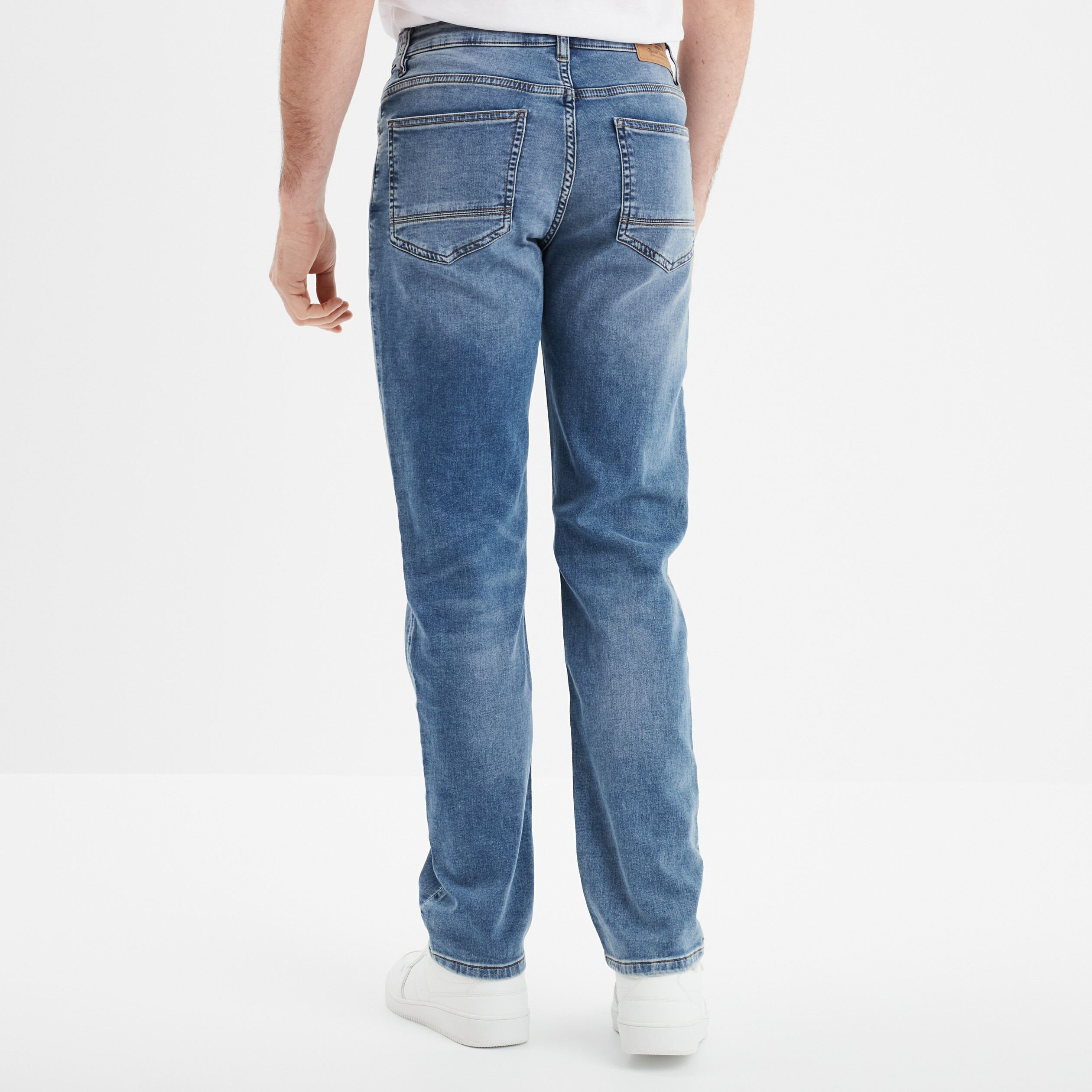 Jean stretch coupe regular denim double stone homme