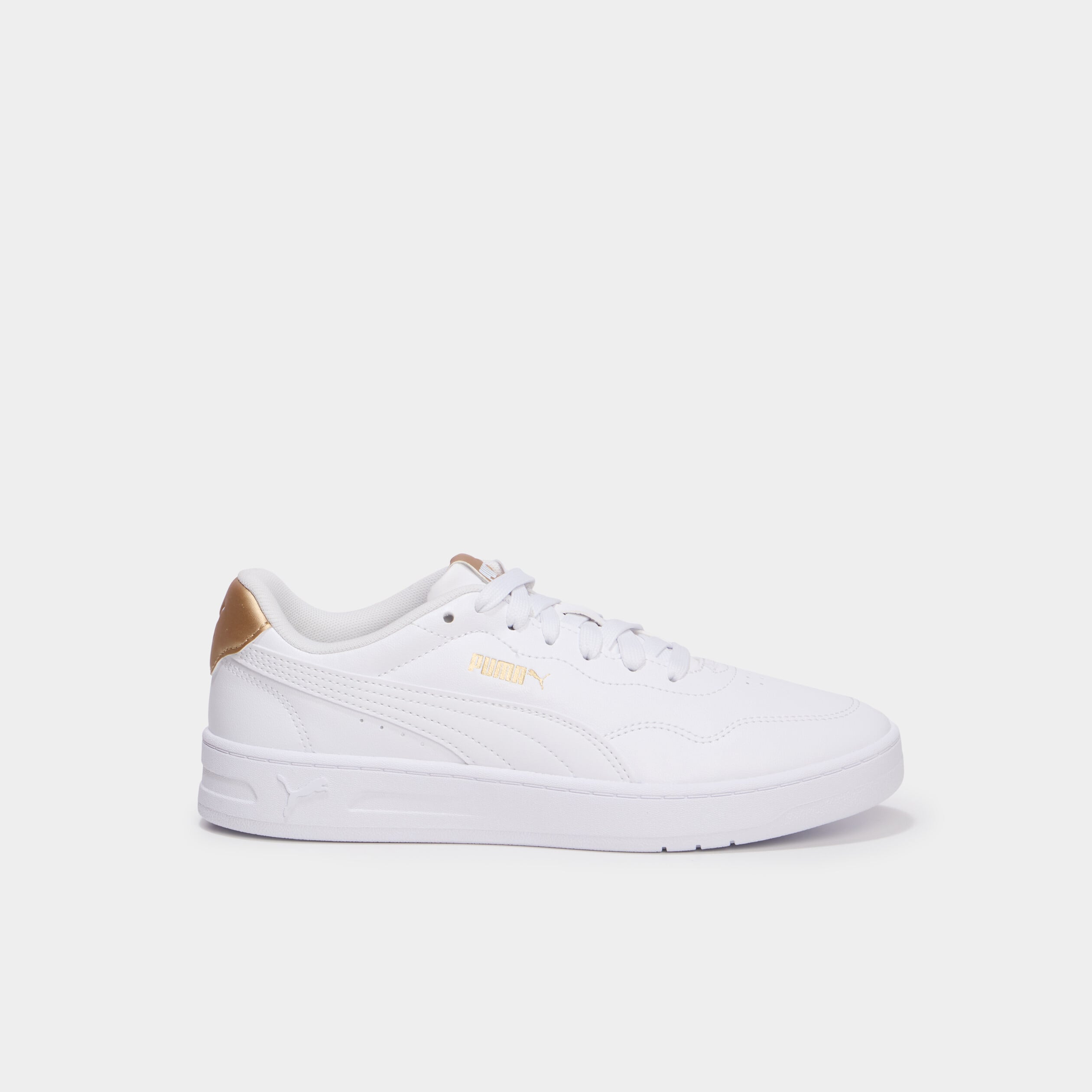 Baskets &agrave; lacets Puma COURT LALLY jaune or femme
