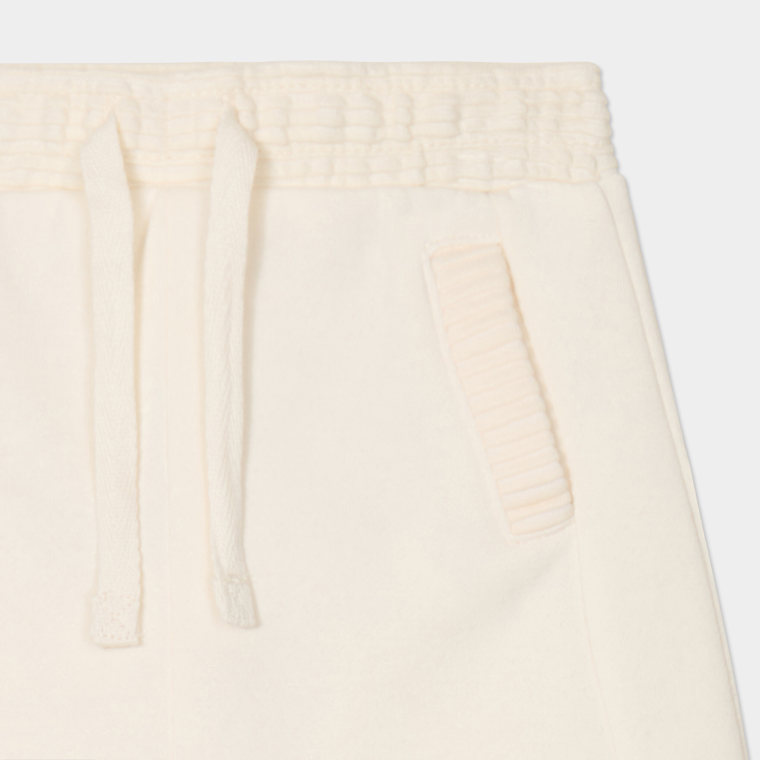Pantalon de jogging molletonn&eacute; ecru b&eacute;b&eacute; gar&ccedil;on