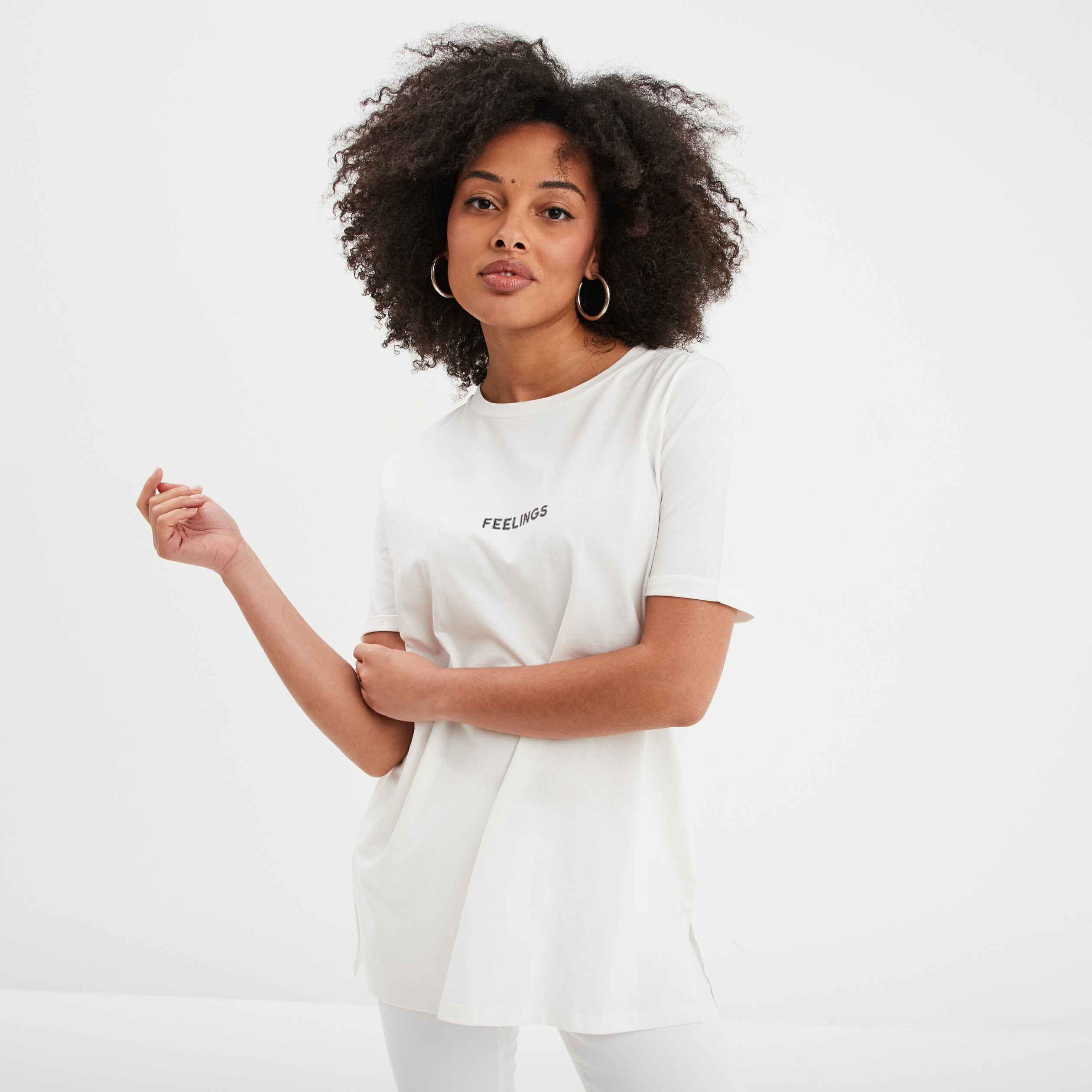 Shirt Oversize Tee Shirt Lin Coton Femme T-shirt En Mélange De Lin