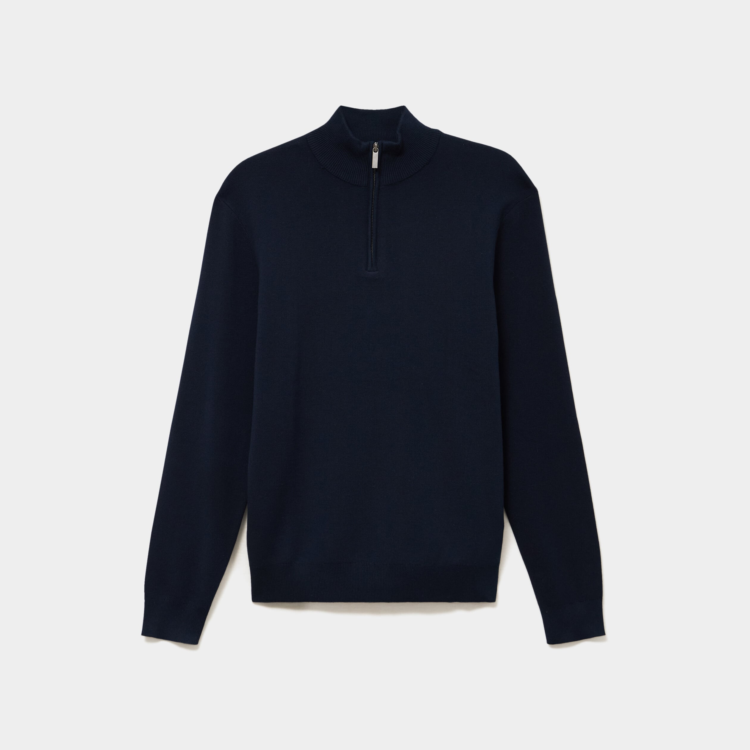 Pull camionneur manches longues bleu marine homme