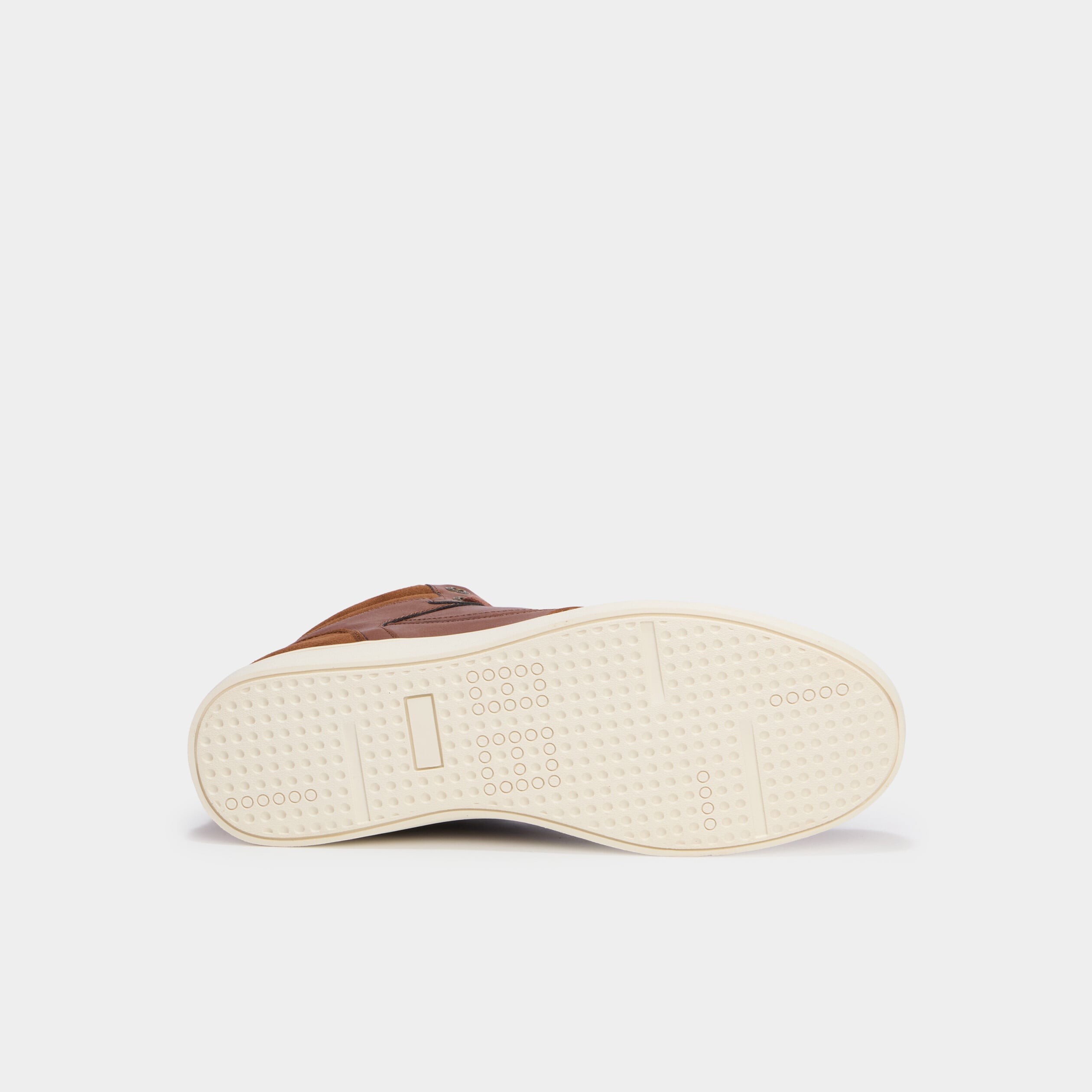 Baskets montantes &agrave; lacets marron homme