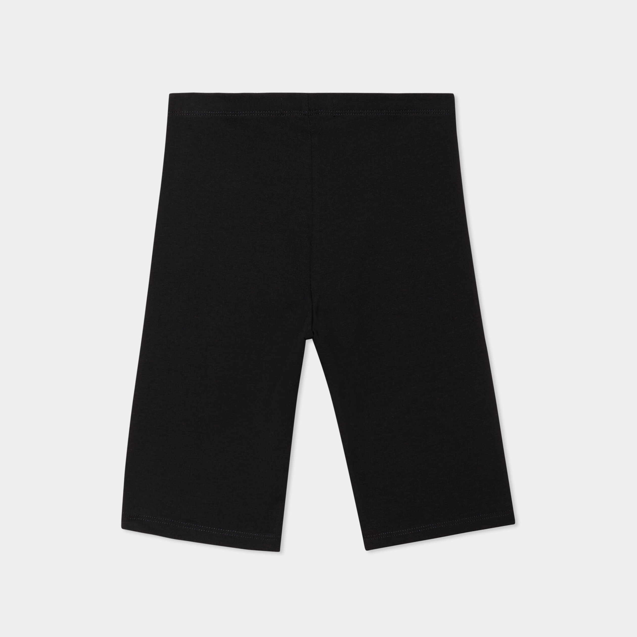 legging cycliste coton taille elastiquee noir fille Legging cycliste coton taille élastiquée noir fille
