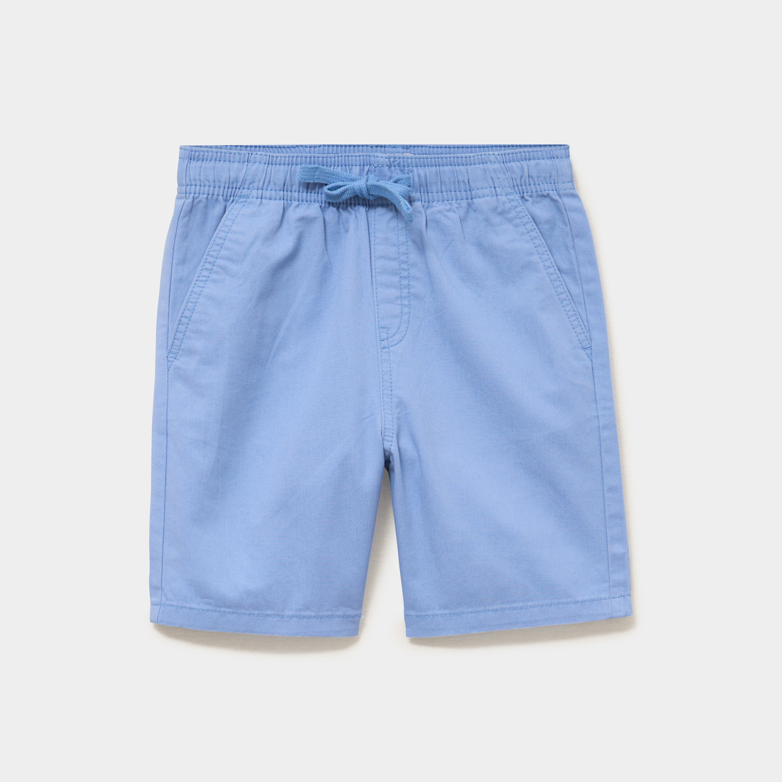 Bermuda short loose &eacute;lastiqu&eacute; coton bleu gris gar&ccedil;on