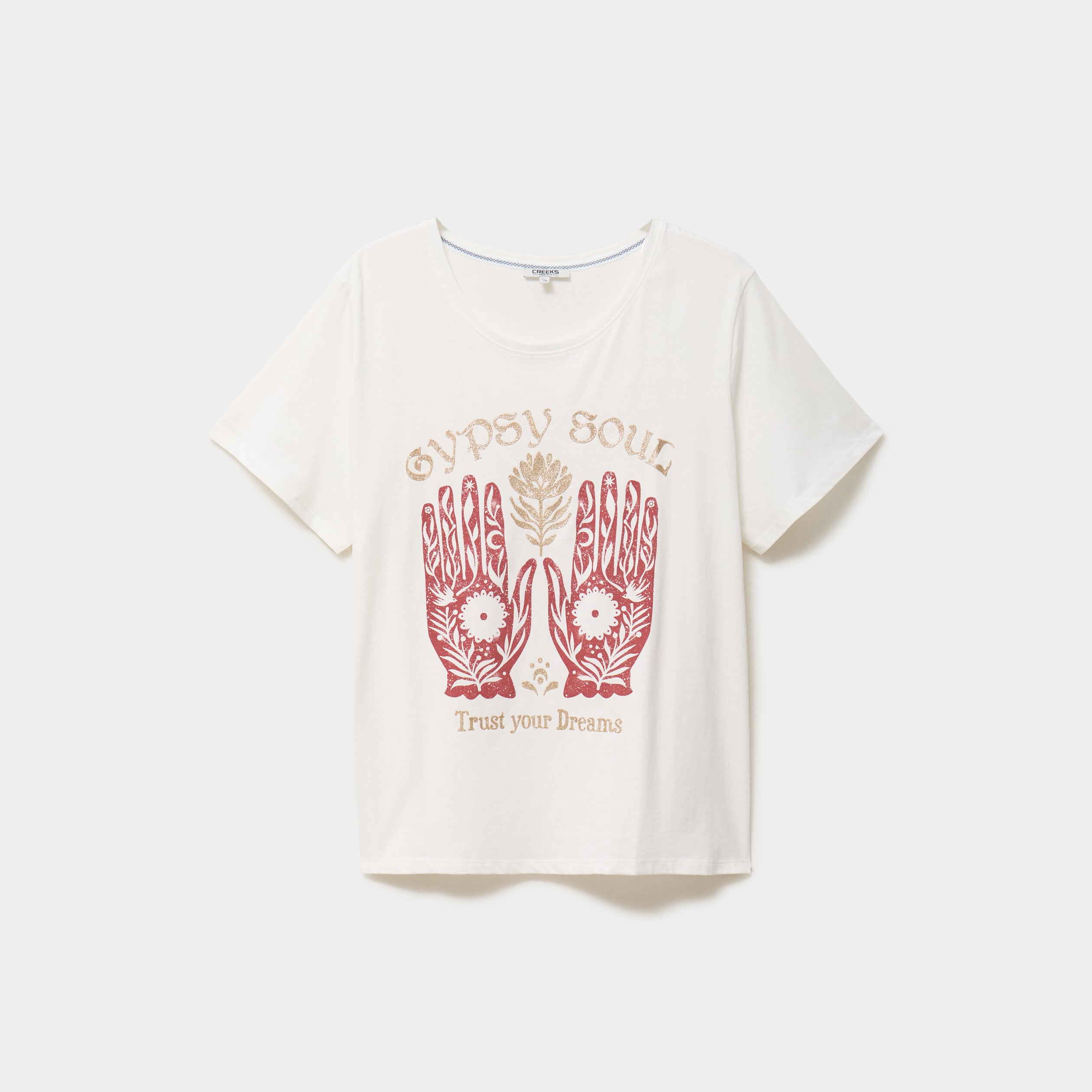 T-shirt manches courtes col rond coton blanc femme grande taille