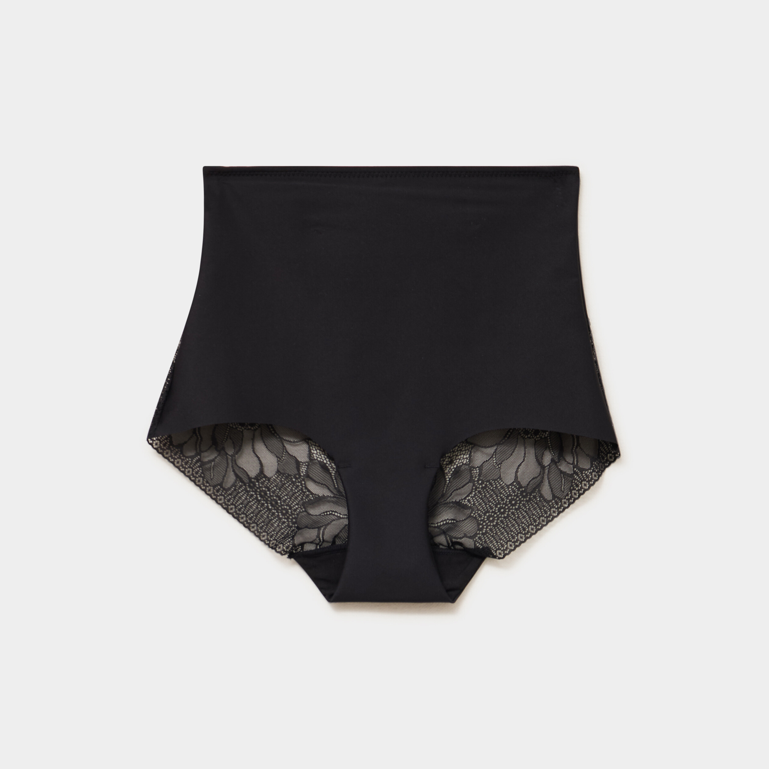 Culotte mi haute gainante sans couture noir femme