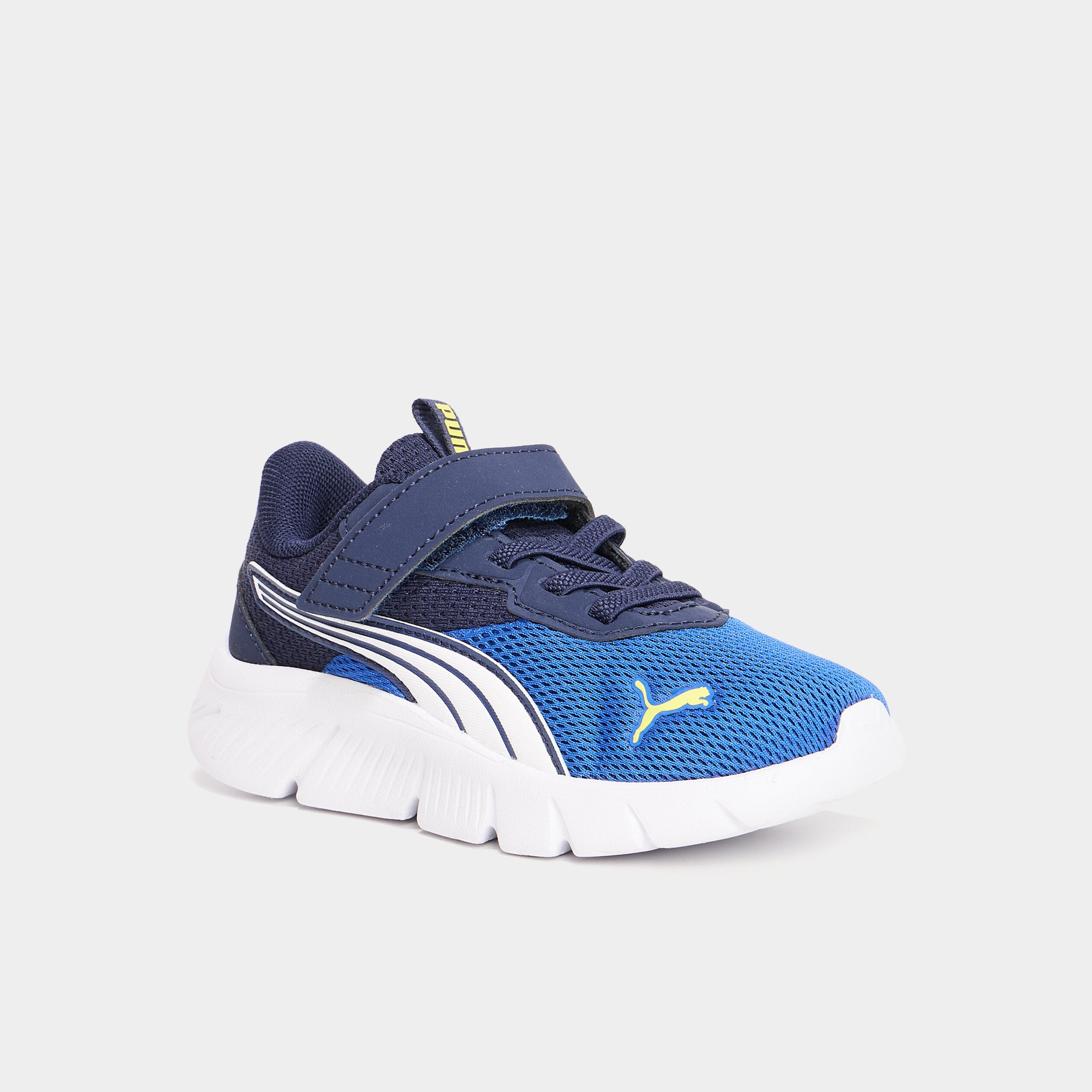 Baskets running &agrave; scratchs Puma bleu electrique gar&ccedil;on