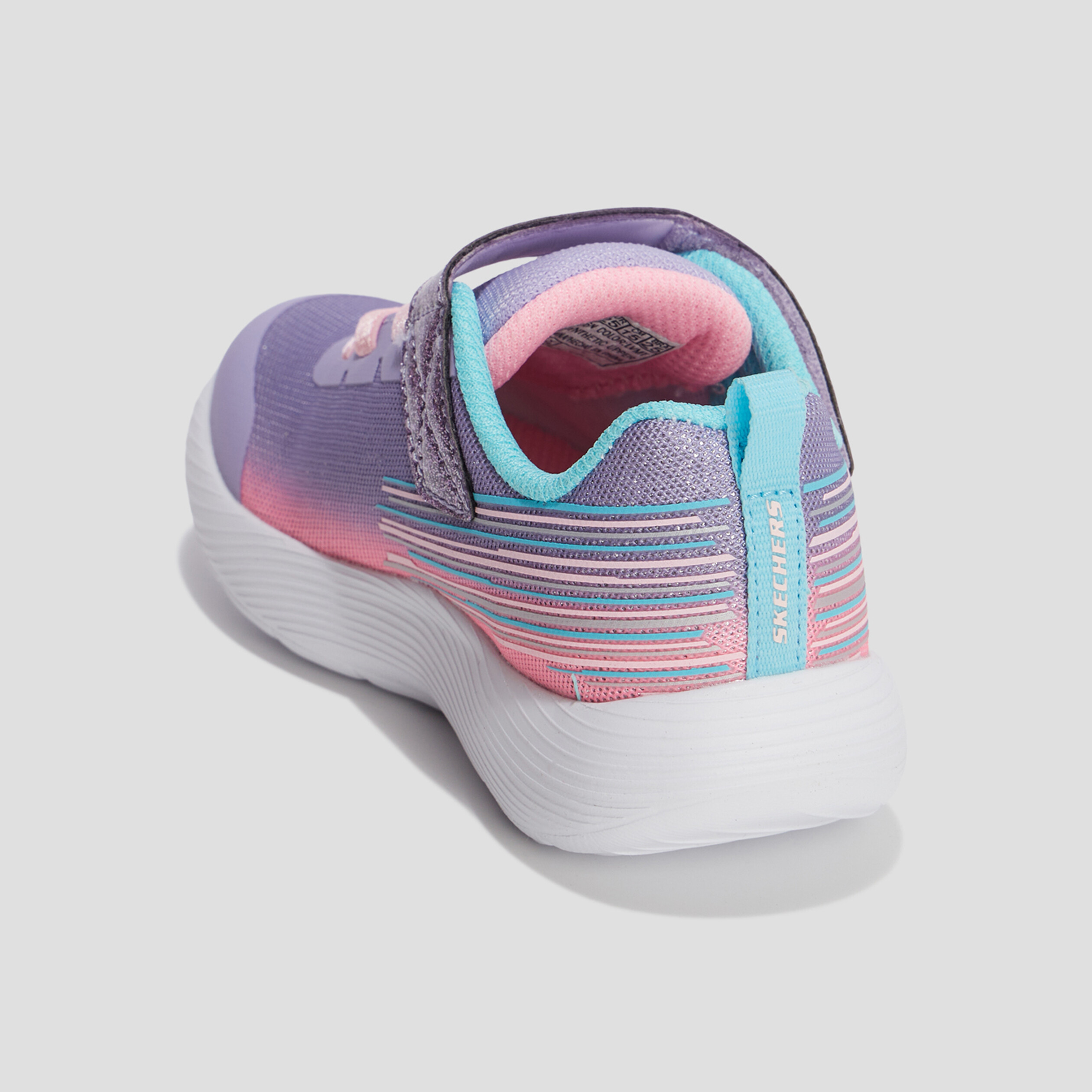 Baskets à scratchs Skechers Shimmer bleu lavande fille