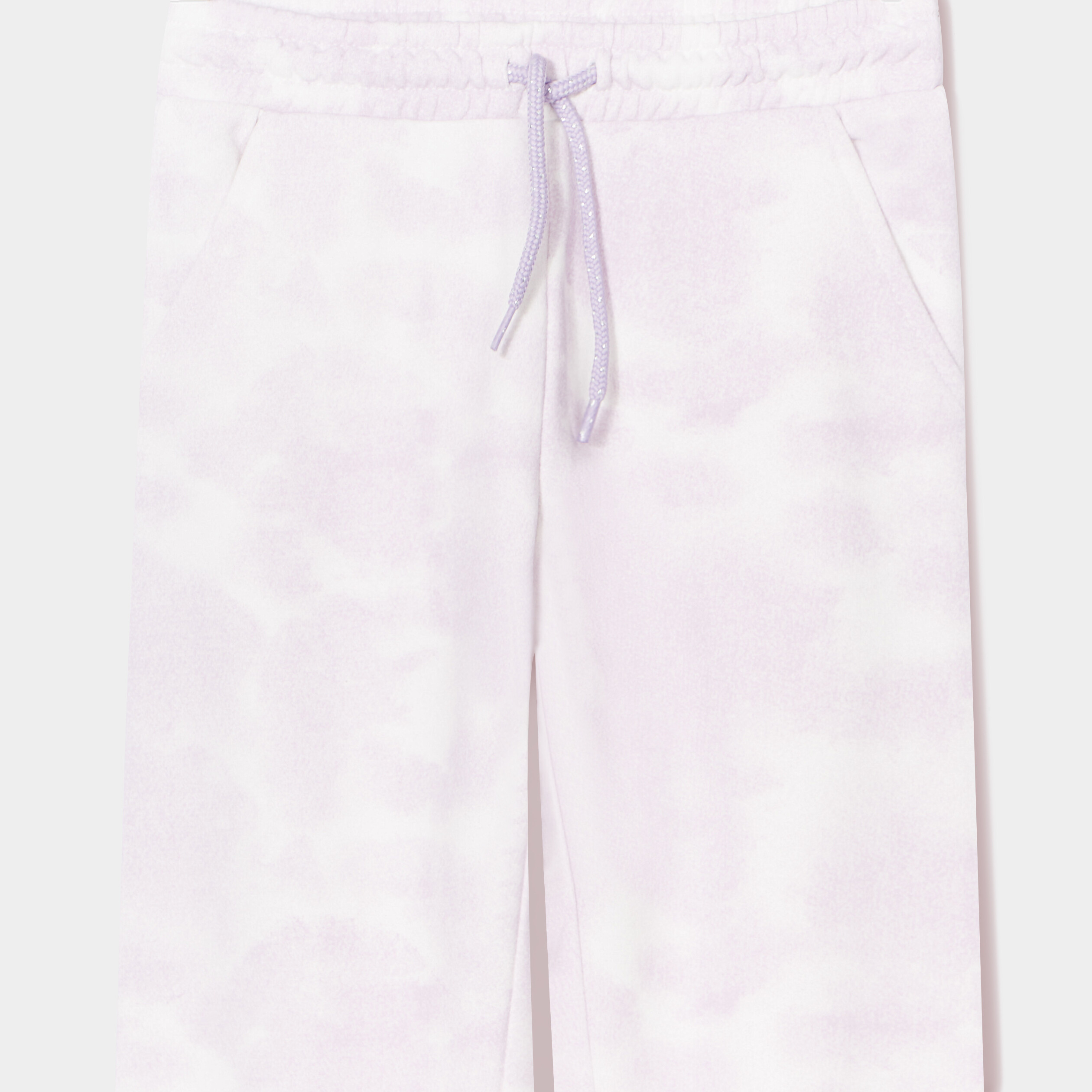Pantalon de jogging droit molleton ecru fille