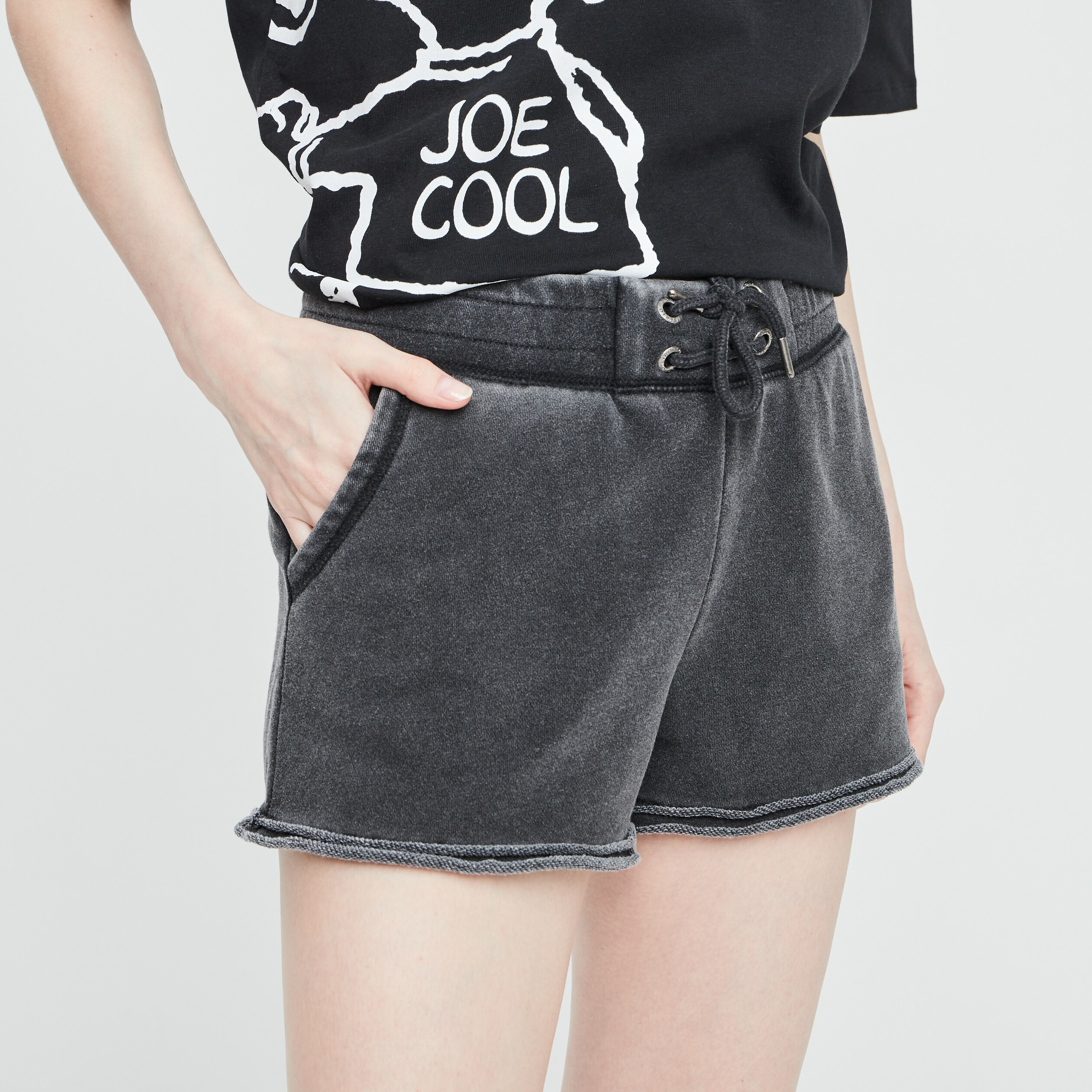 Short ajustable noir femme