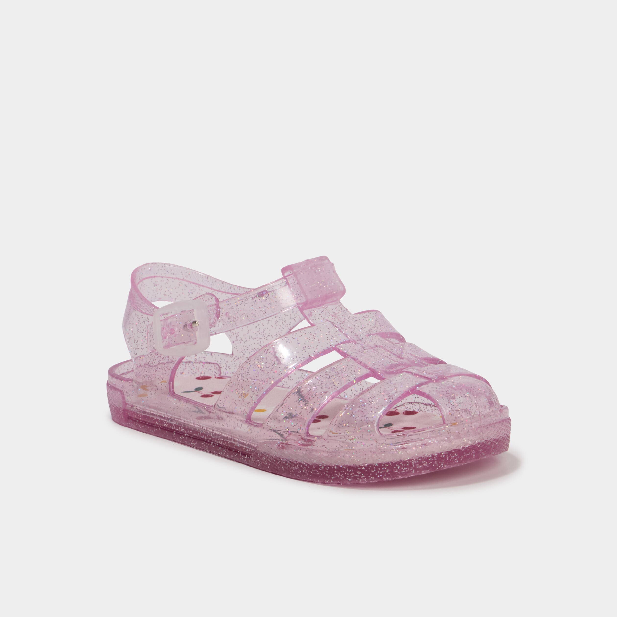 Sandales de plage paillettes rose fille