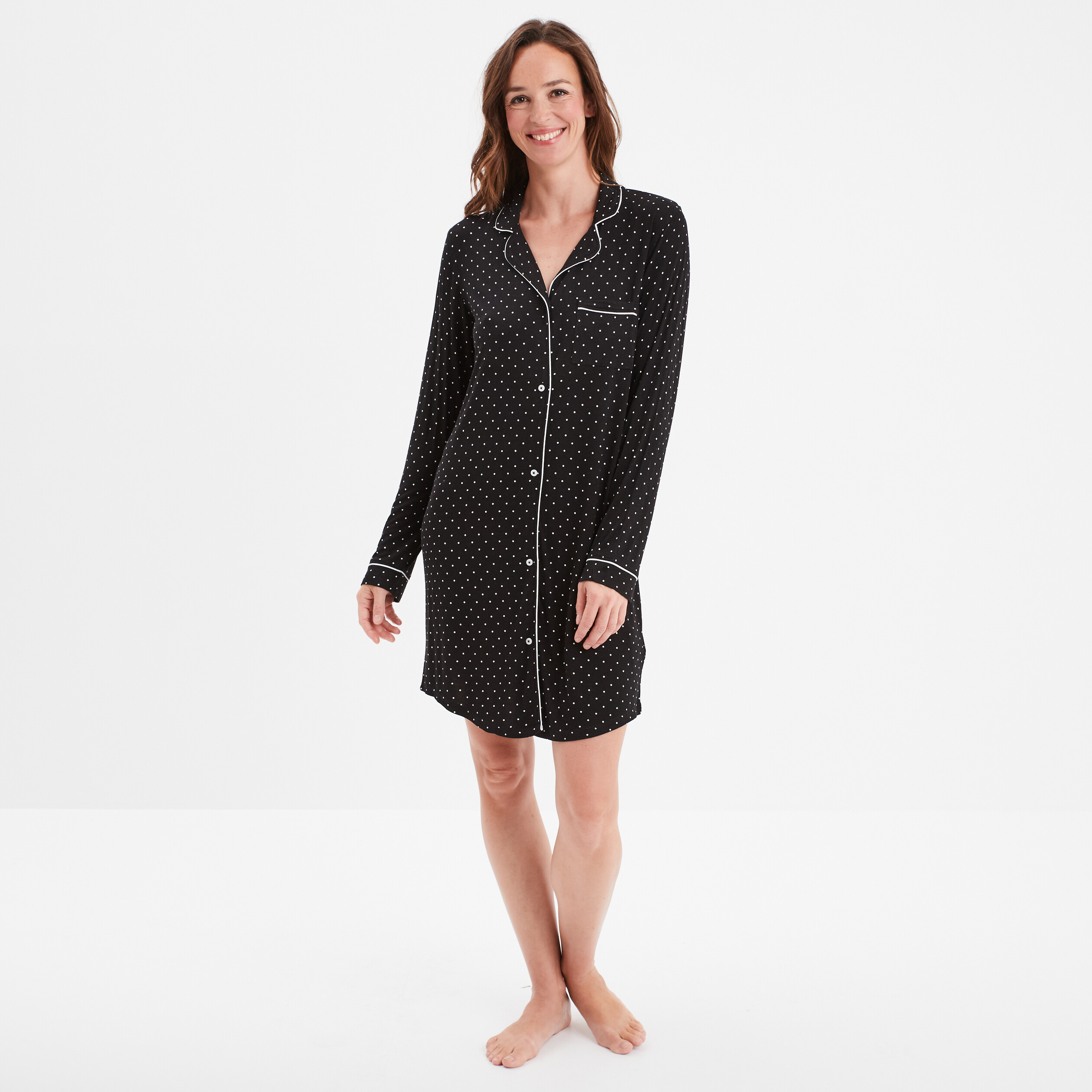 chemise de nuit liquette noir femme Chemise de nuit liquette noir femme