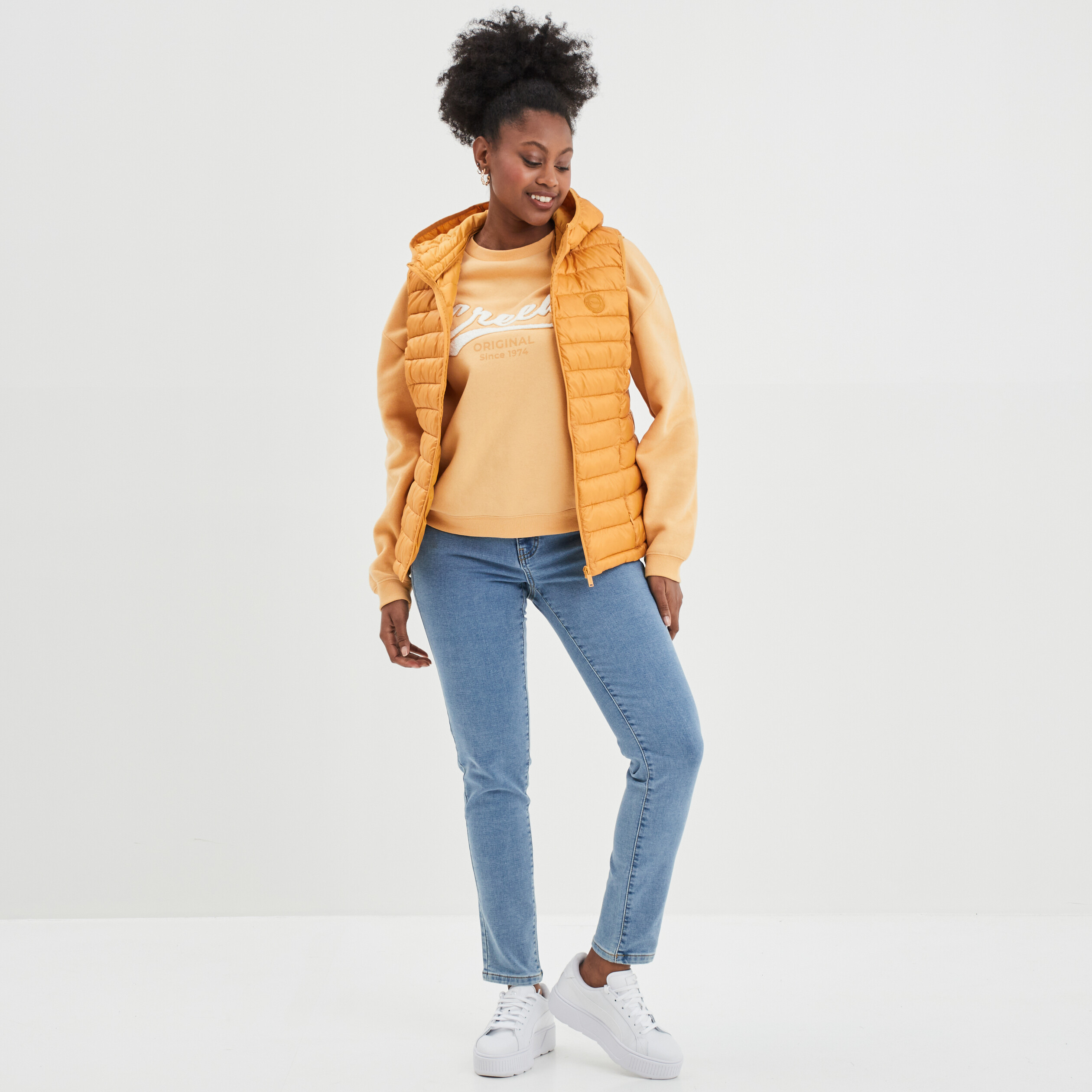 Sweat online moutarde femme