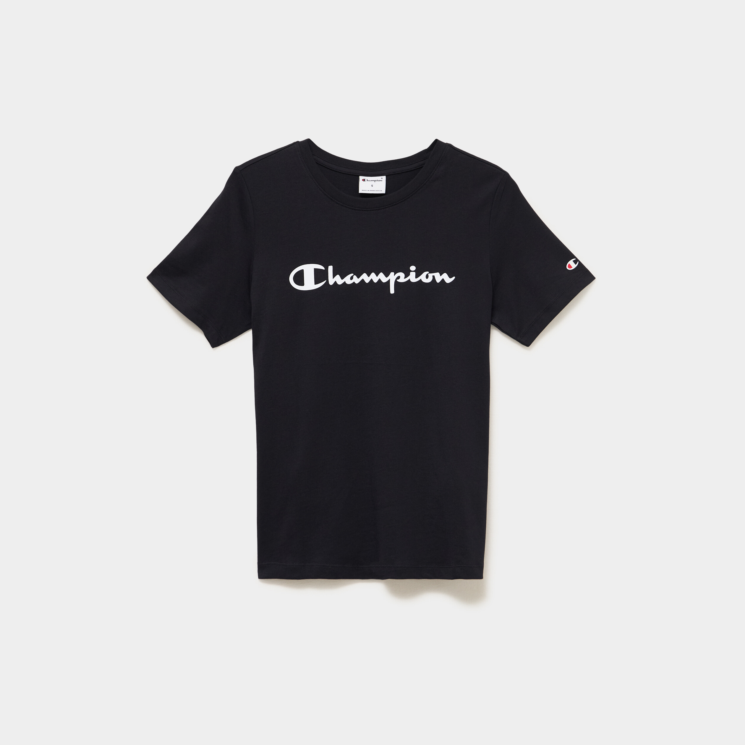 T-shirt manches courtes coton Champion noir femme