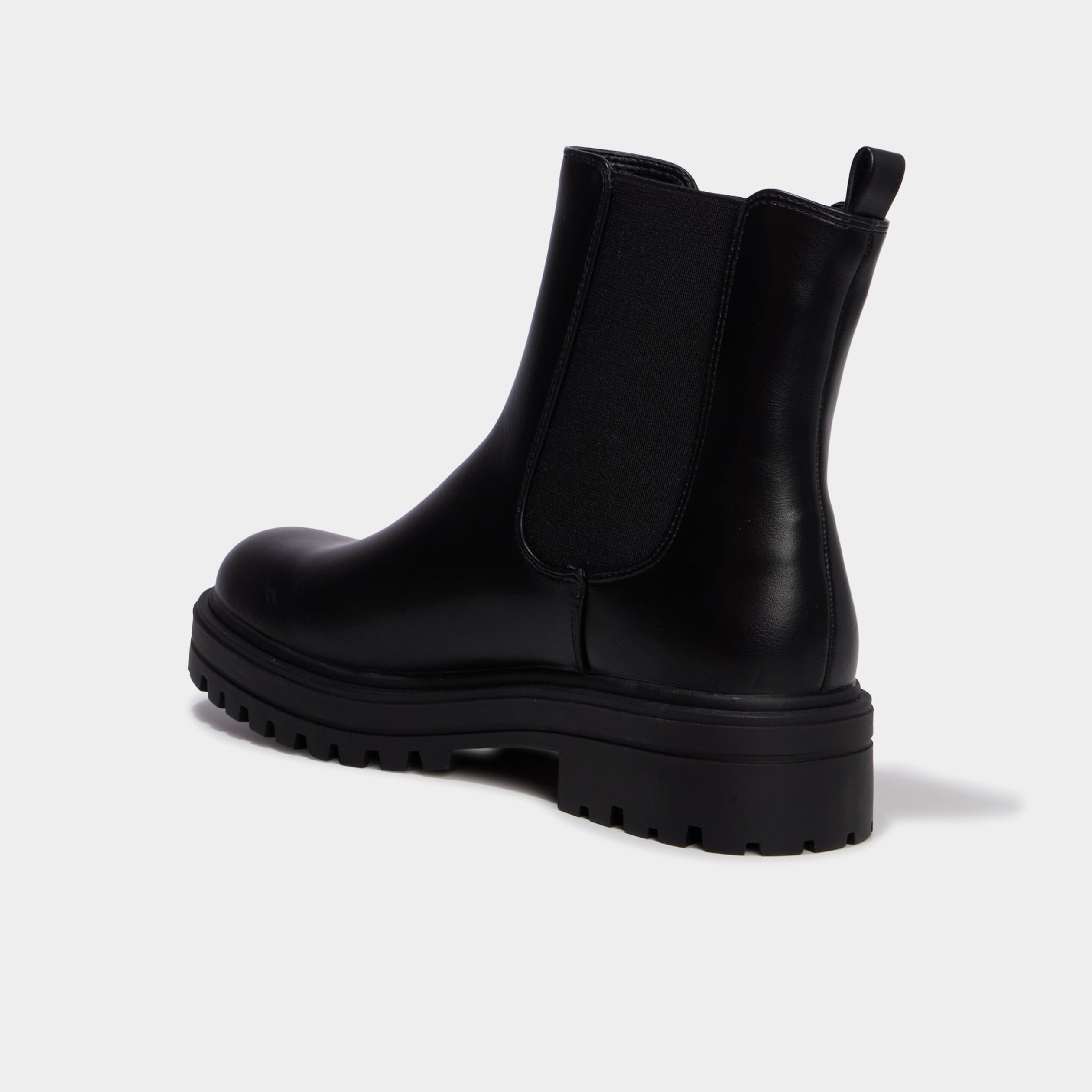 Boots chelsea crant&eacute;es noir femme