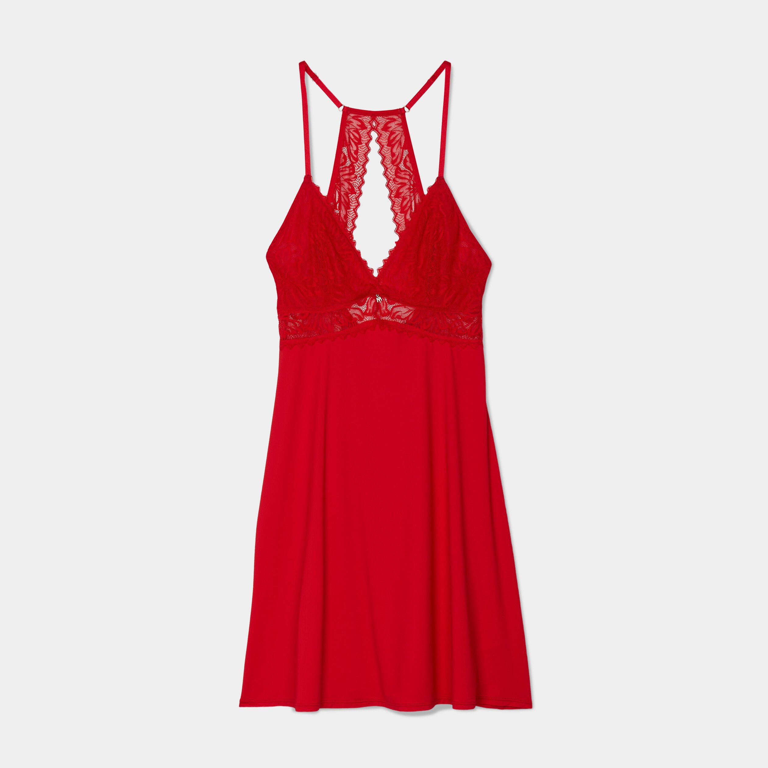 nuisette avec dentelle rouge femme Nuisette avec dentelle rouge femme