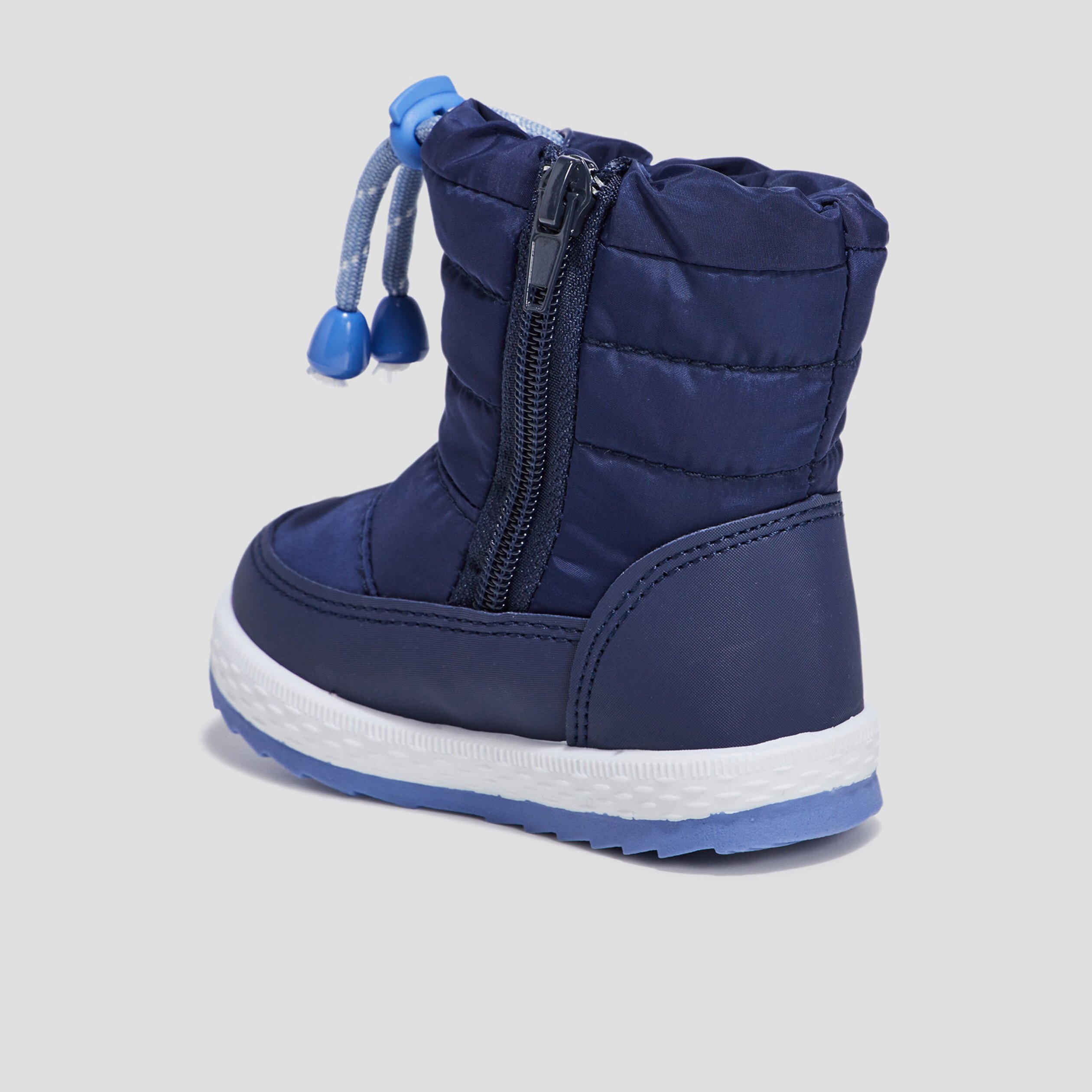 Bottes de neige cordon de resserrage bleu marine bébé garçon
