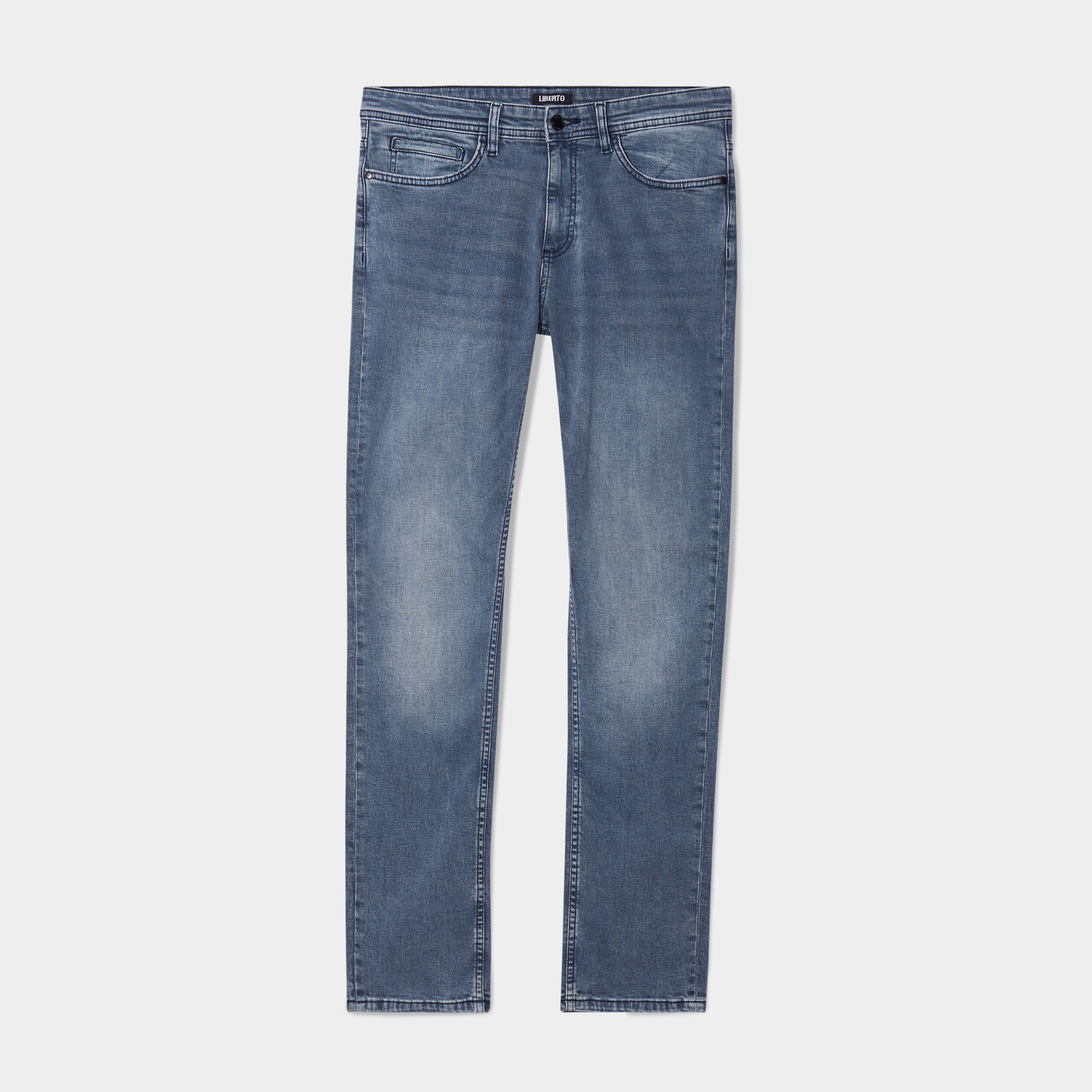jeans straight 5 poches liberto bleu gris homme Jeans straight 5 poches Liberto bleu gris homme