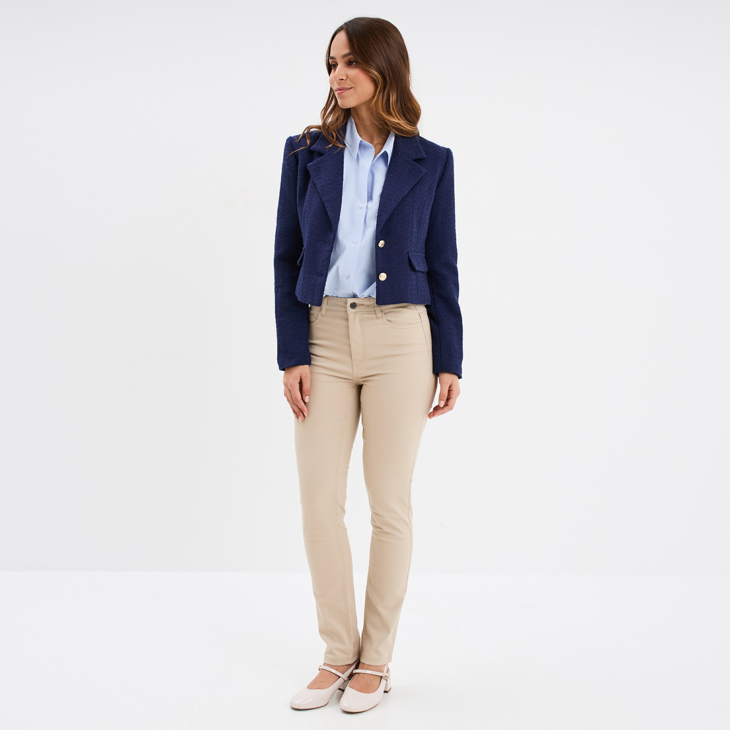 chemise oversize popeline de coton bleu ciel femme Chemise oversize popeline de coton bleu ciel femme