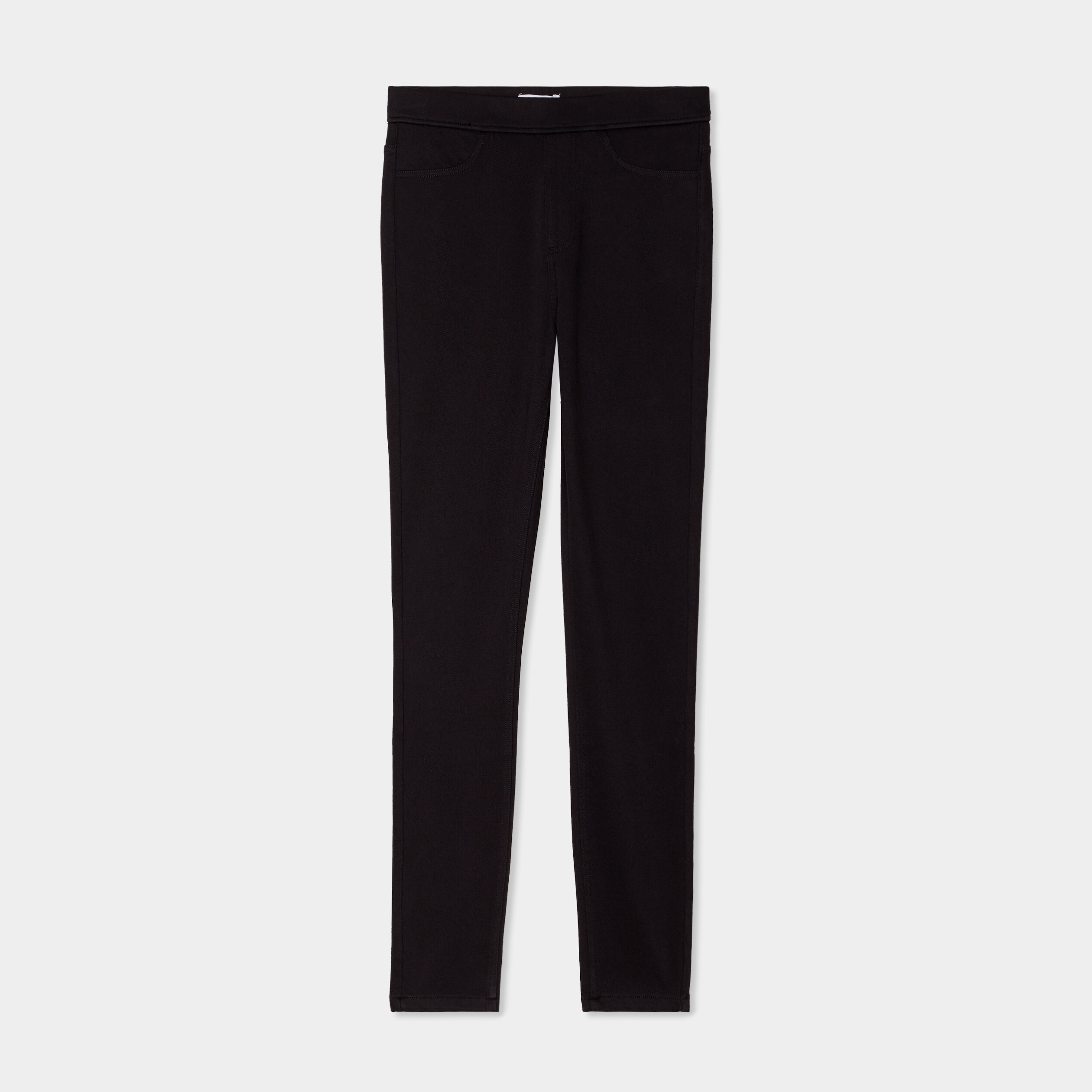Jegging taille haute elastiquee noir femme La Halle
