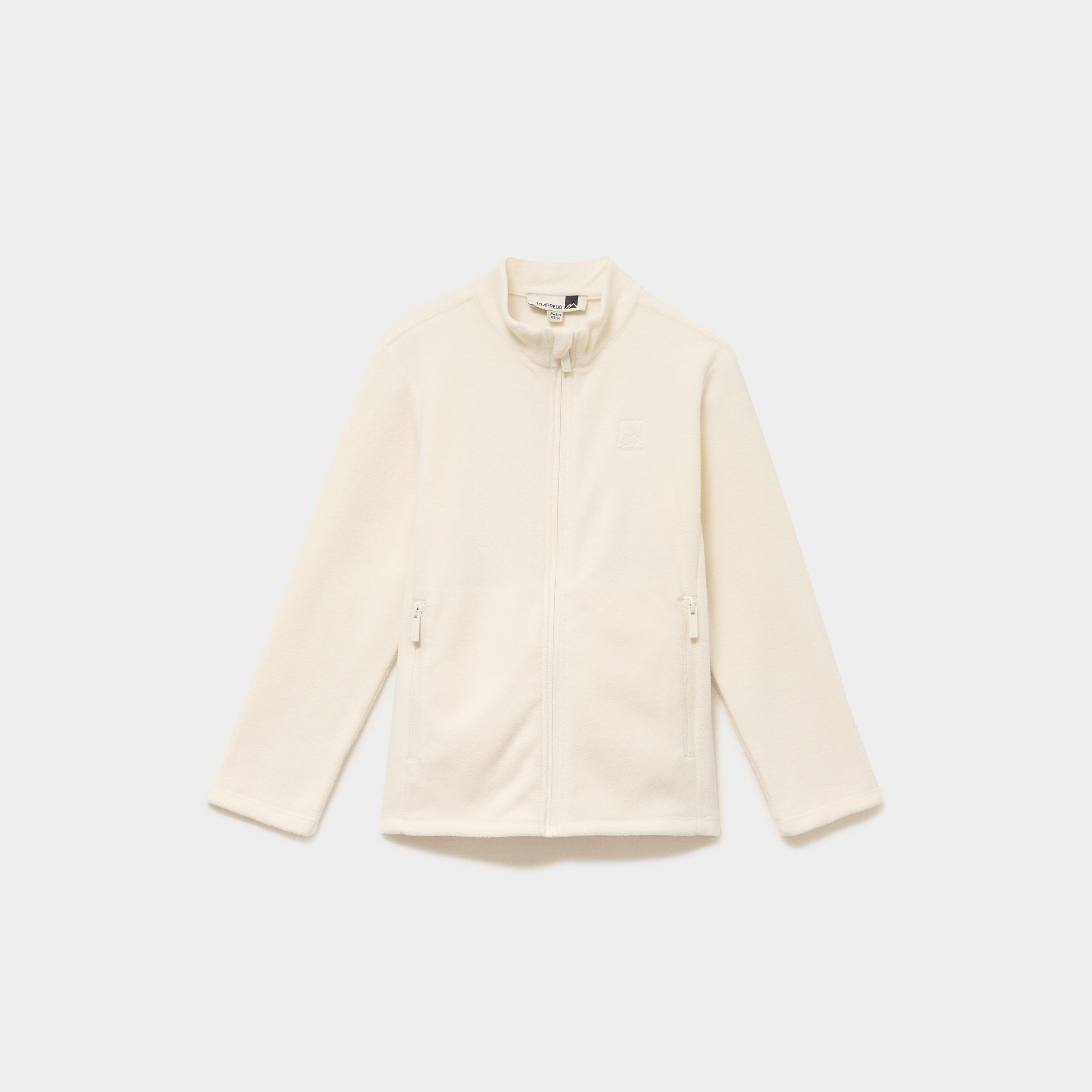 Gilet polaire zipp&eacute; manches longues blanc mixte