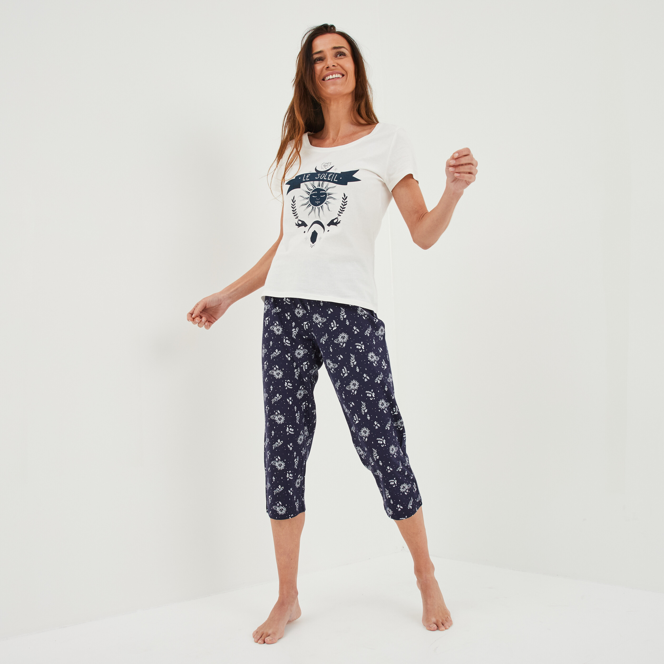 Pyjama femme grande on sale taille la halle