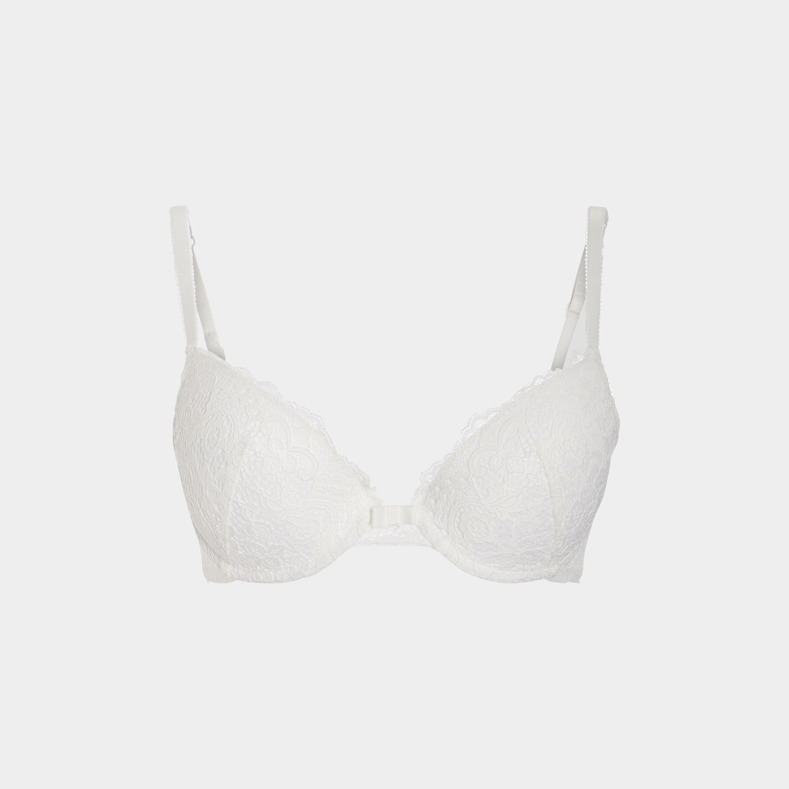 Soutien-gorge en dentelle ampliforme ecru femme