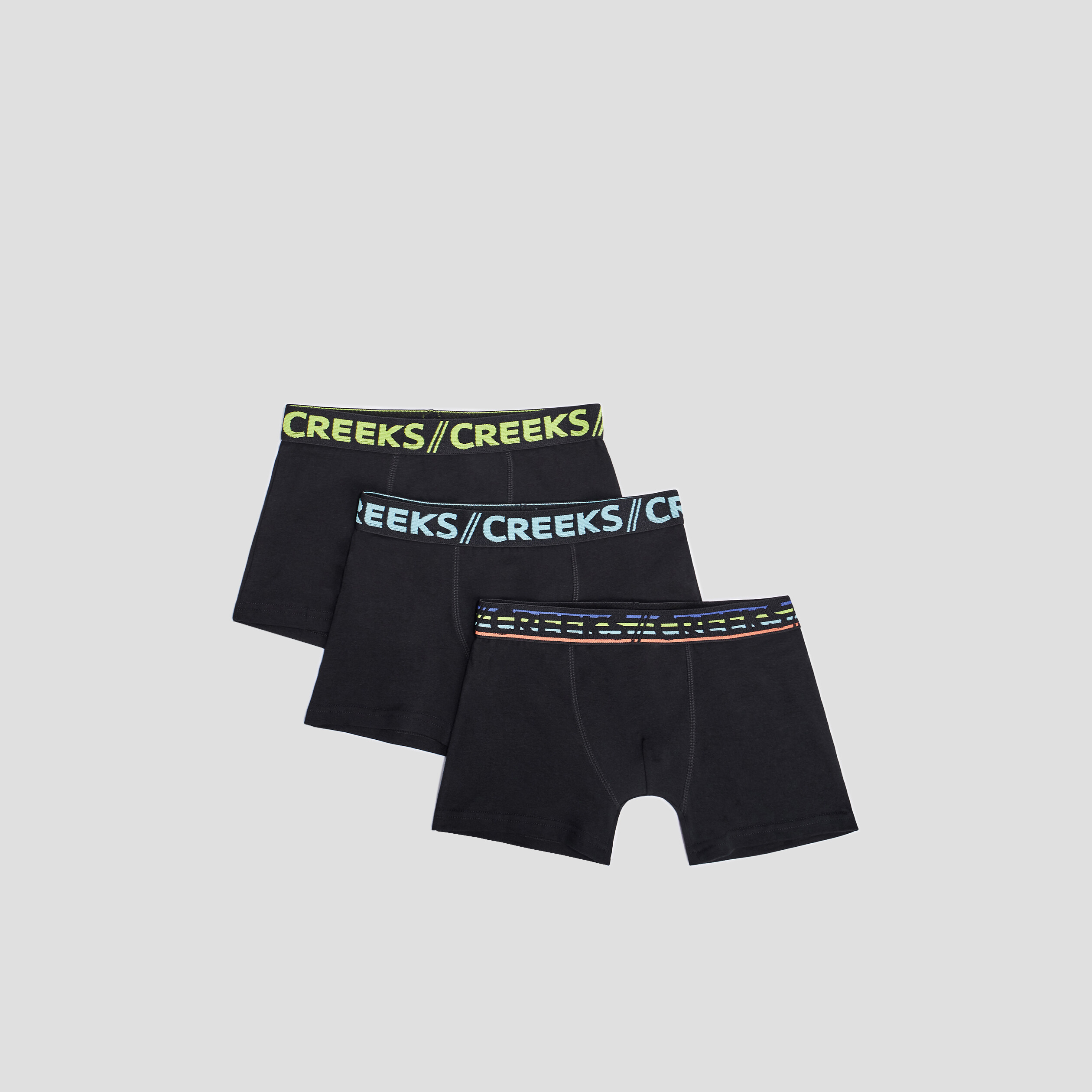 lot 3 boxers creeks noir garcon Lot 3 boxers Creeks noir garçon