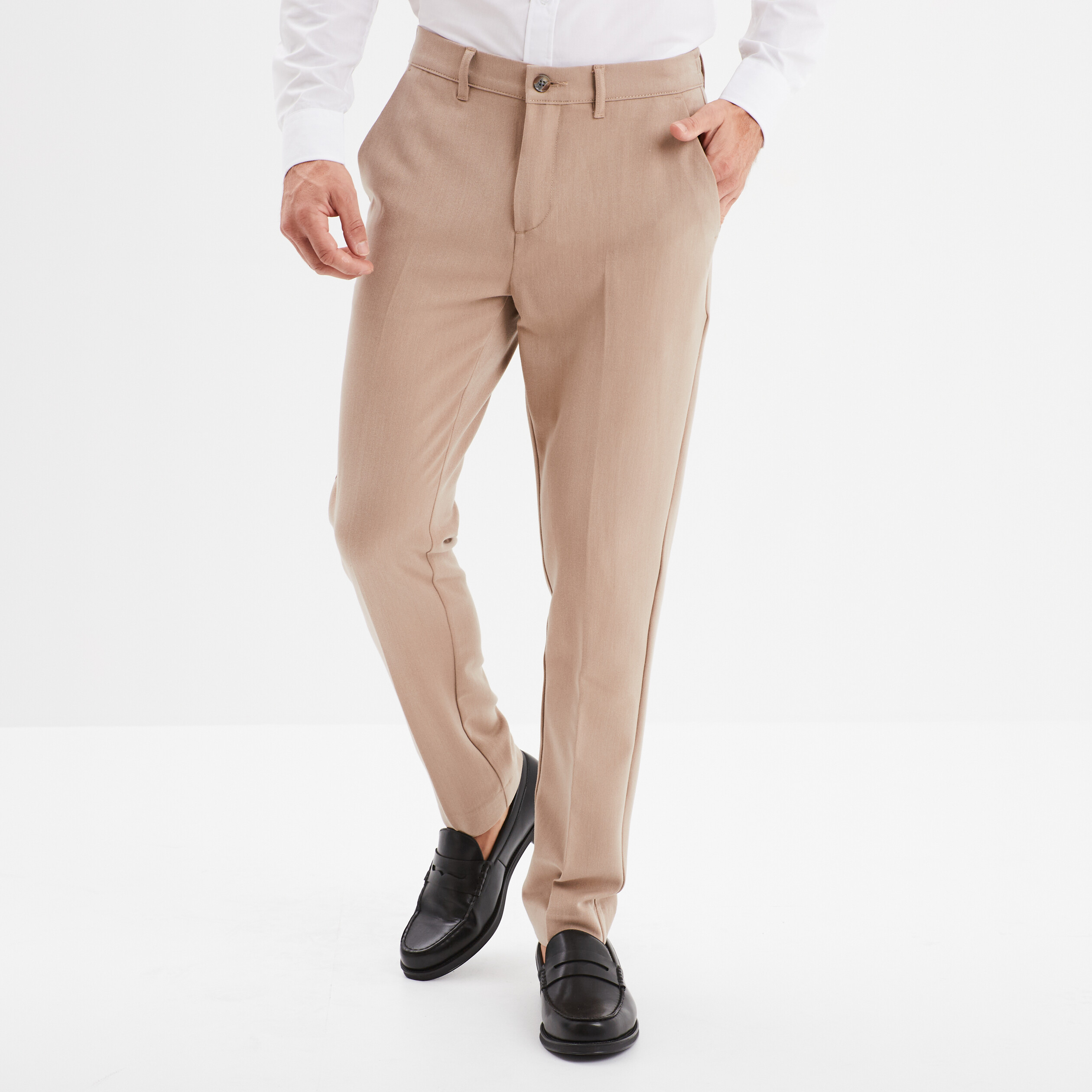 Pantalon chino elastique deals