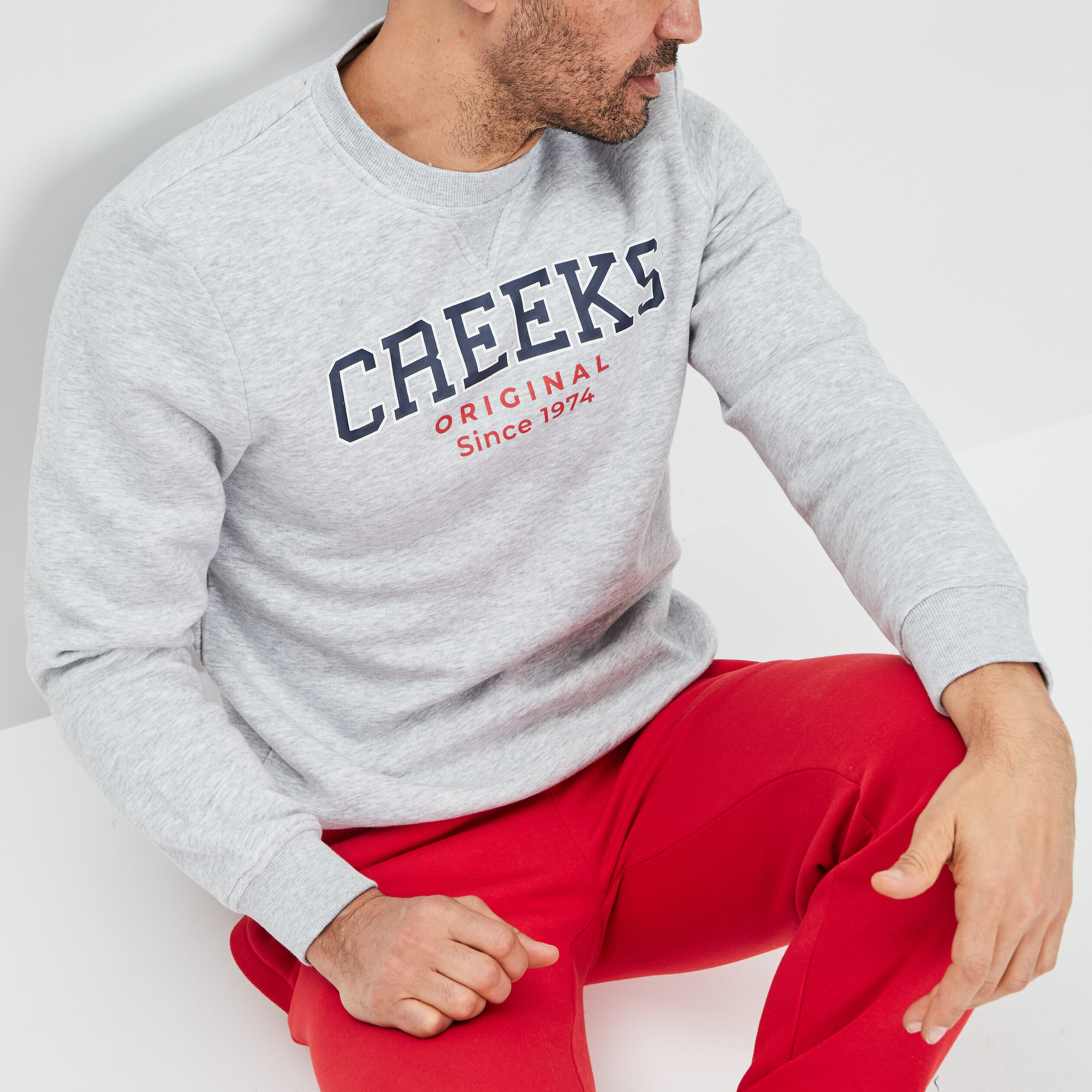 Sweat homme on sale col rond