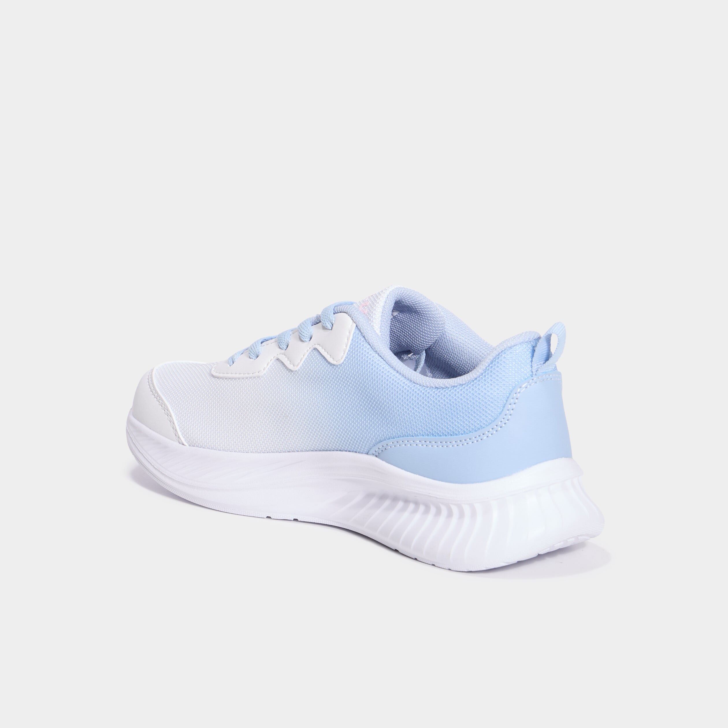 Baskets running &agrave; lacets blanc fille