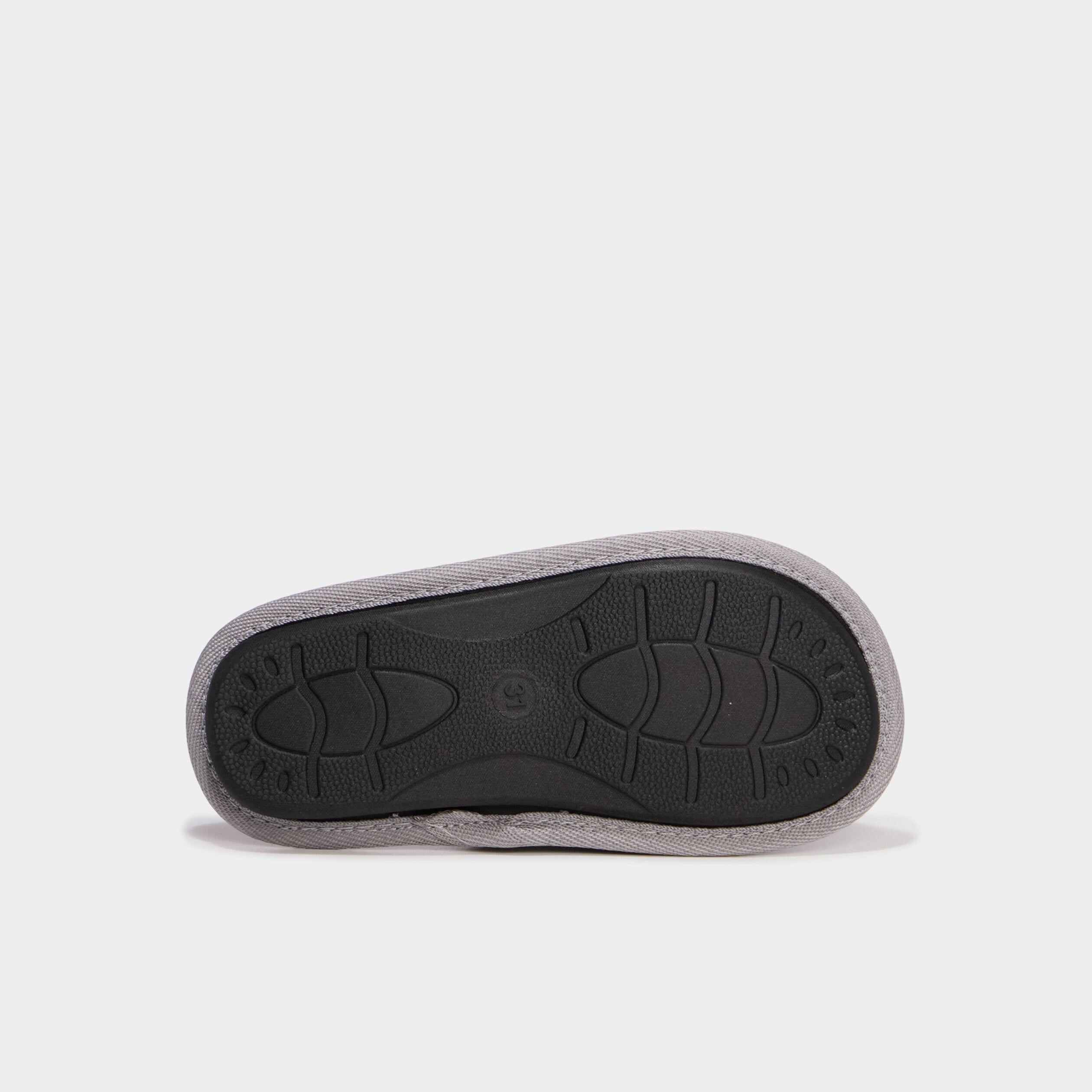 Chaussons mules effet velours gris clair gar&ccedil;on