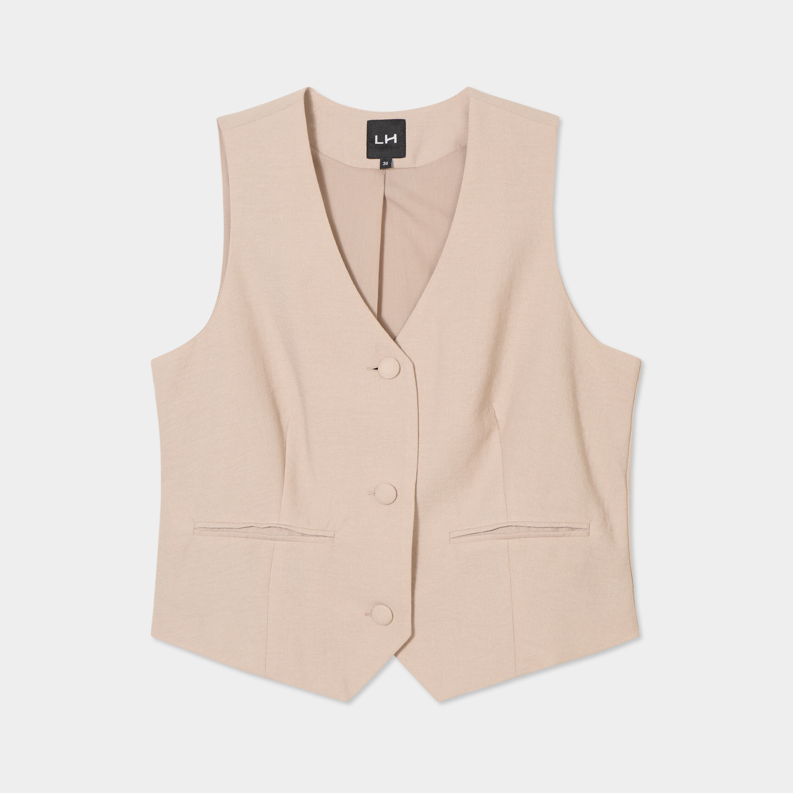 veston sans manches beige femme Veston sans manches beige femme