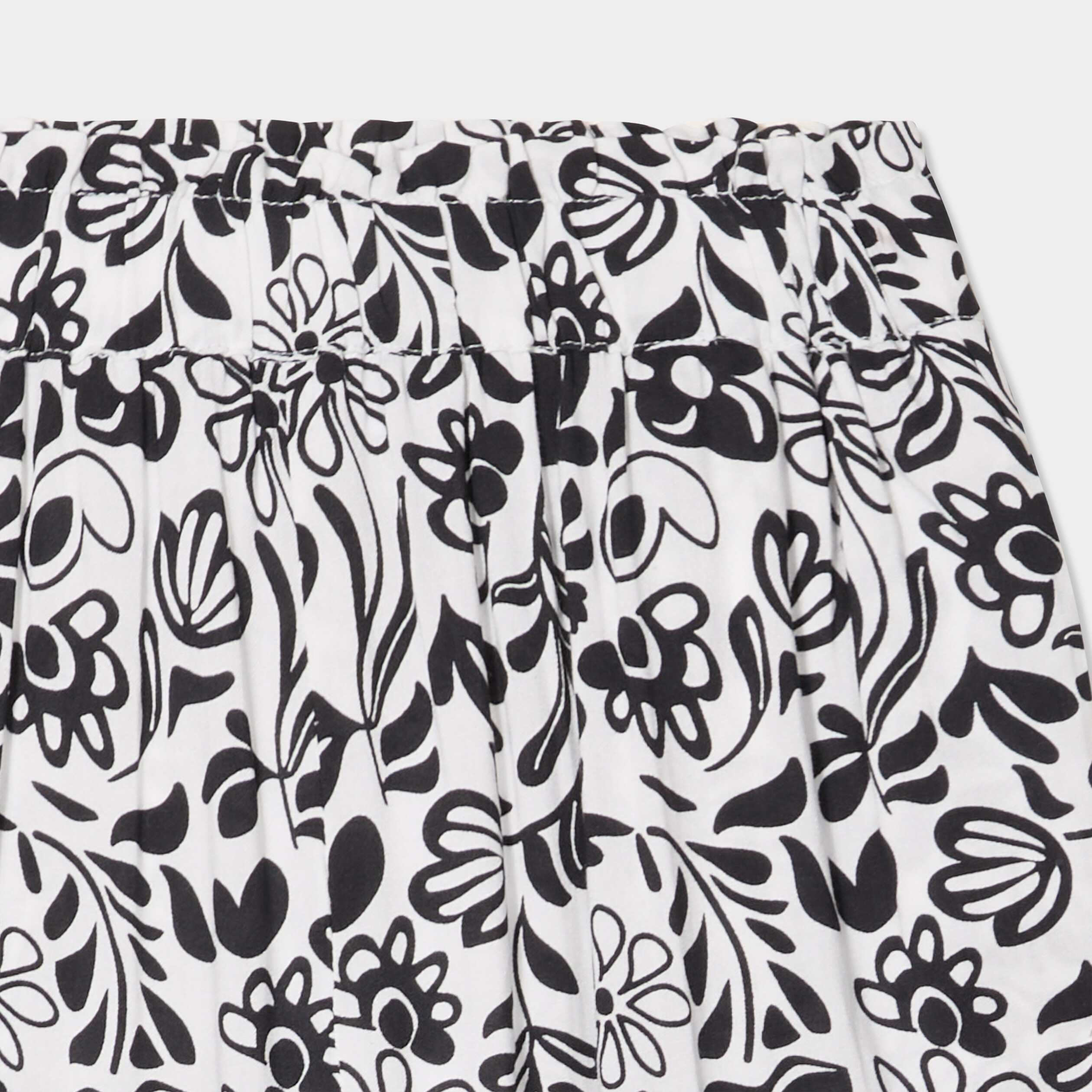 pantalon fluide taille elastiquee ecru fille Pantalon fluide taille élastiquée ecru fille