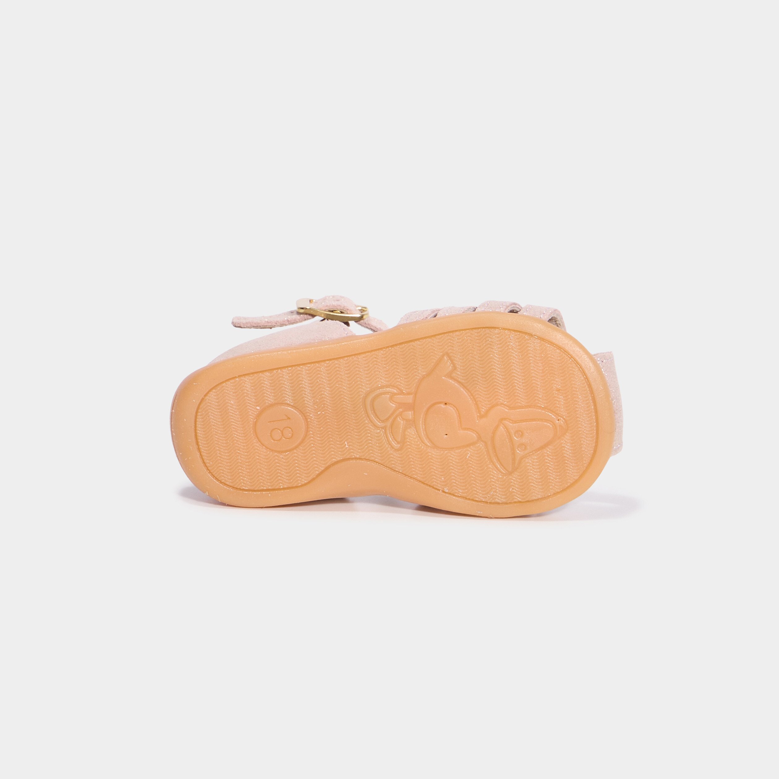 sandales en cuir rose bebef Sandales en cuir rose bébé fille